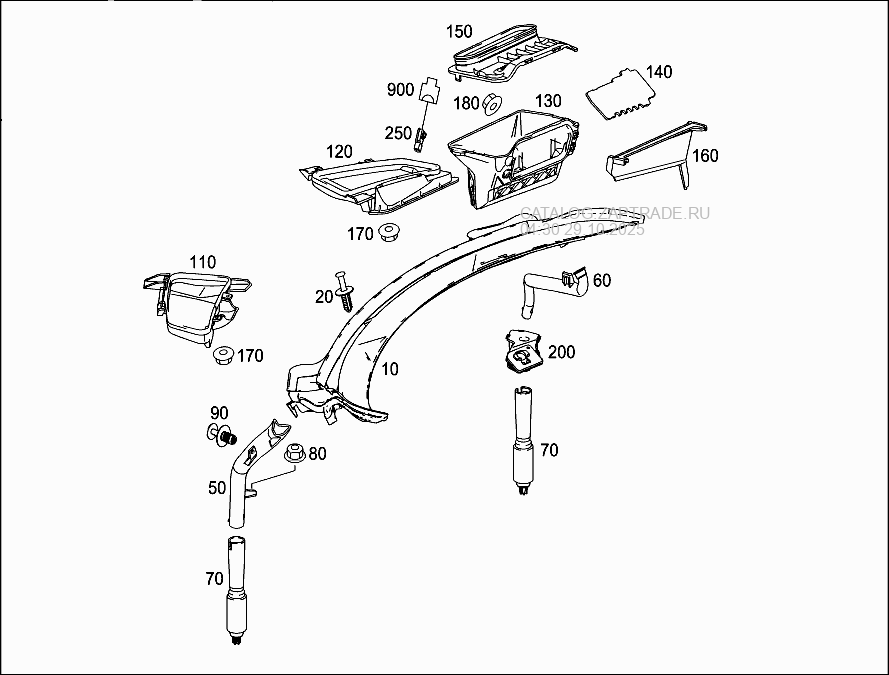 Water Baffle With Intake Shell Mercedes Sls Amg Nbsp 197478