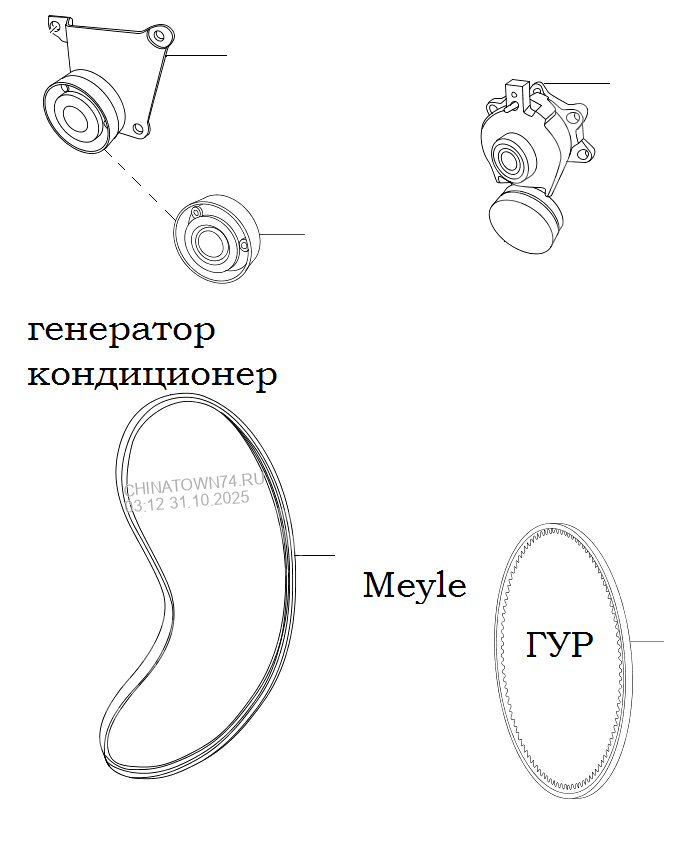 Схема приводного ремня чери фора - Дельта Драйв