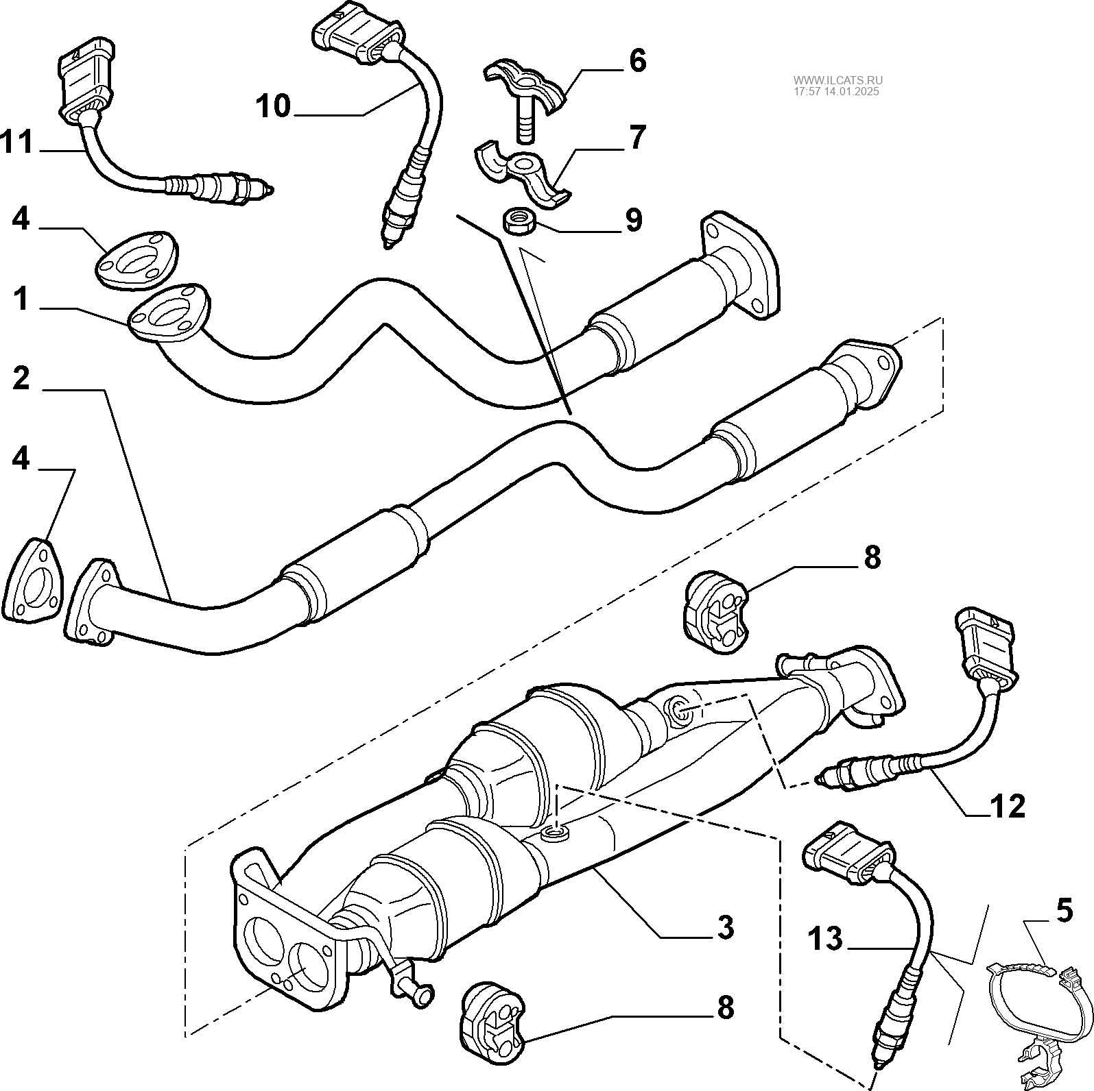 EXHAUST PIPE ALFA-ROMEO 147 BZ/DS (2000-2010)