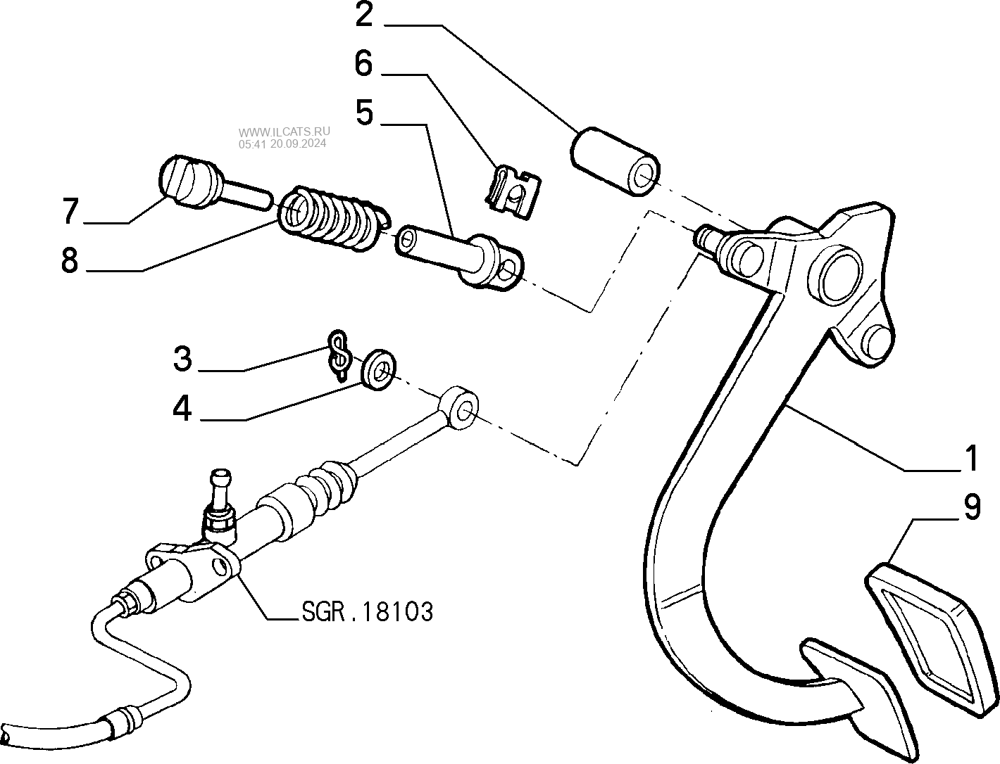 Тросик сцепления альфа 110