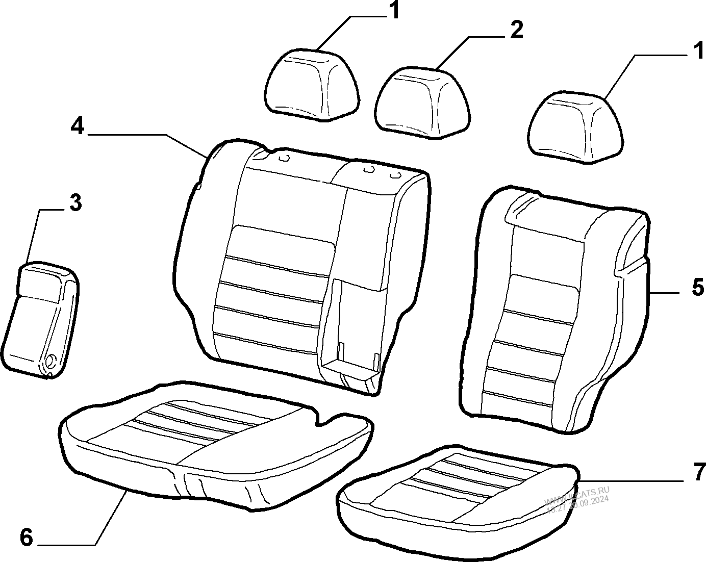 Sed-553 Seat lining Orange.