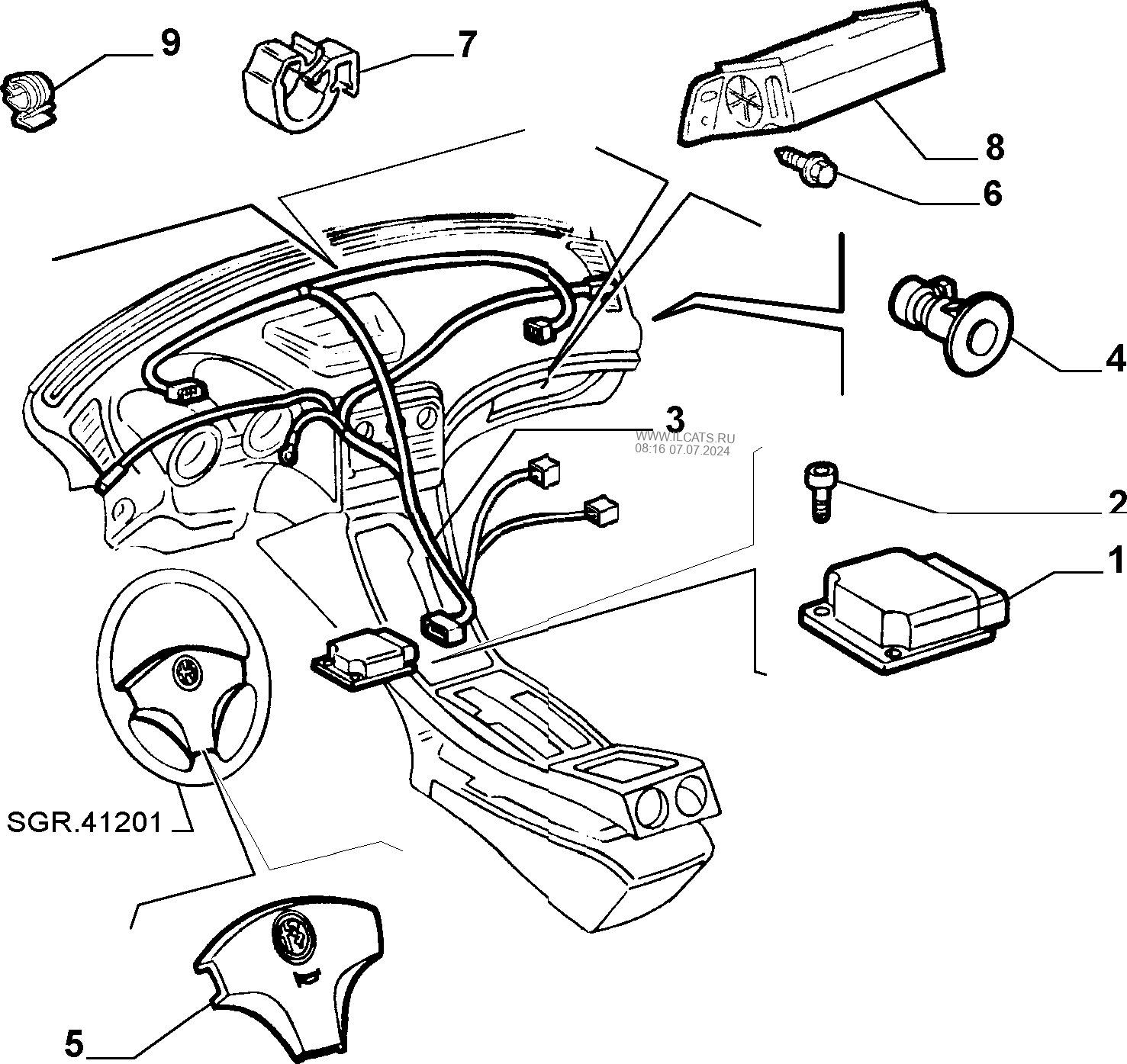 Схема отопителя салона Альфа Ромео 156