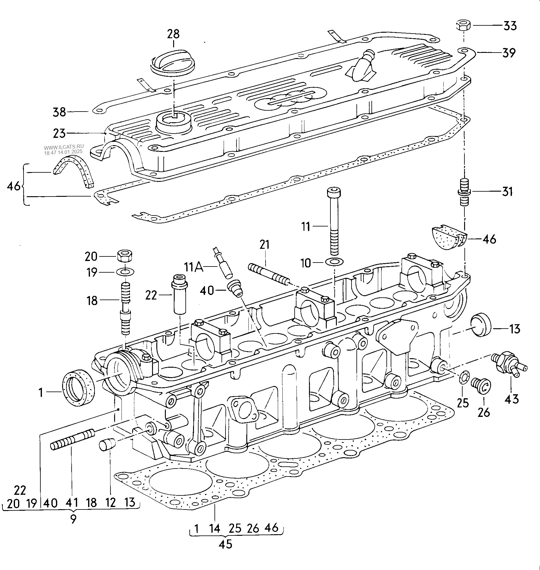 cylinder head AUDI