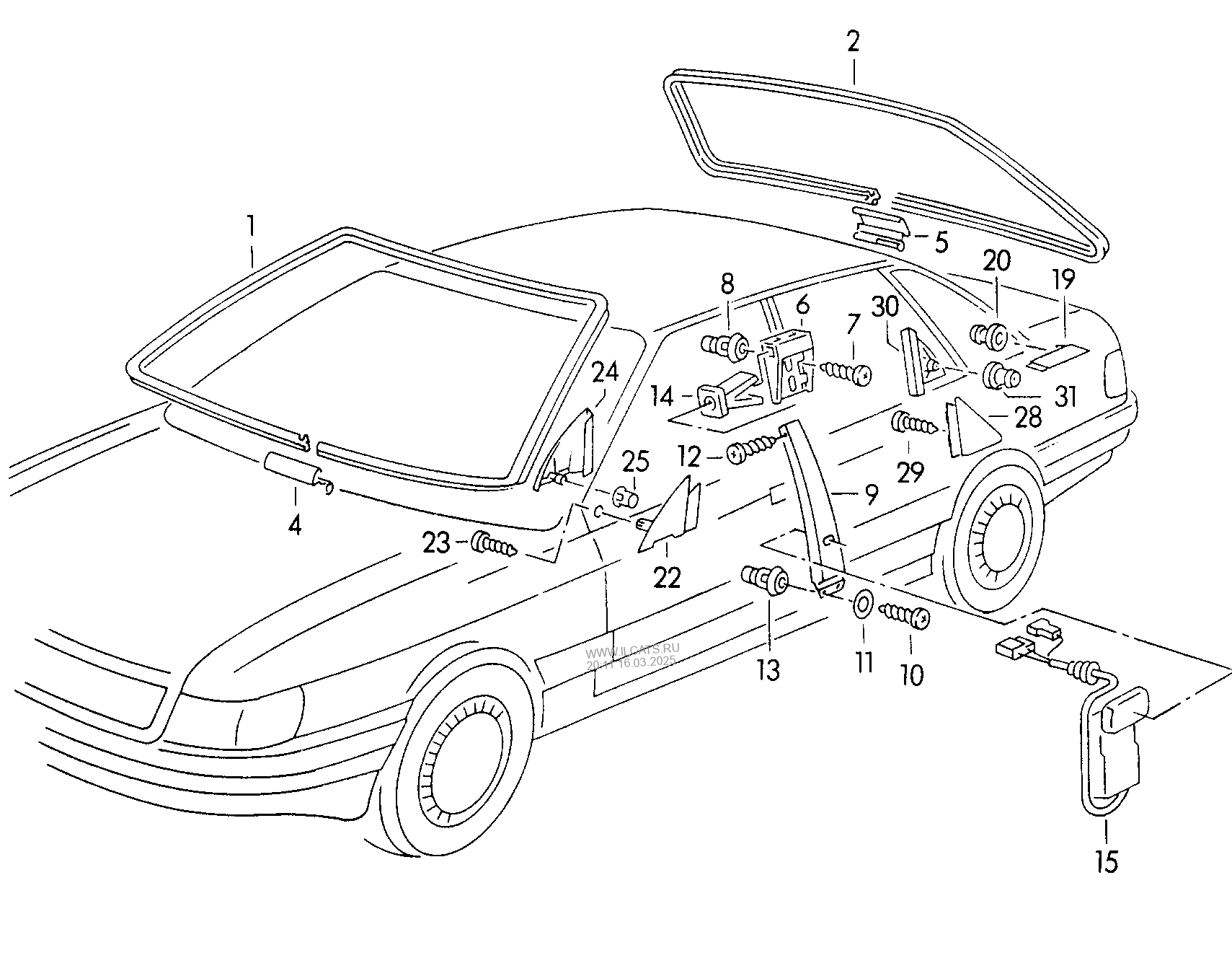 Герметизация лобового стекла - Audi 80 (B3), 1,8 л, 1987 года своими руками DRIV