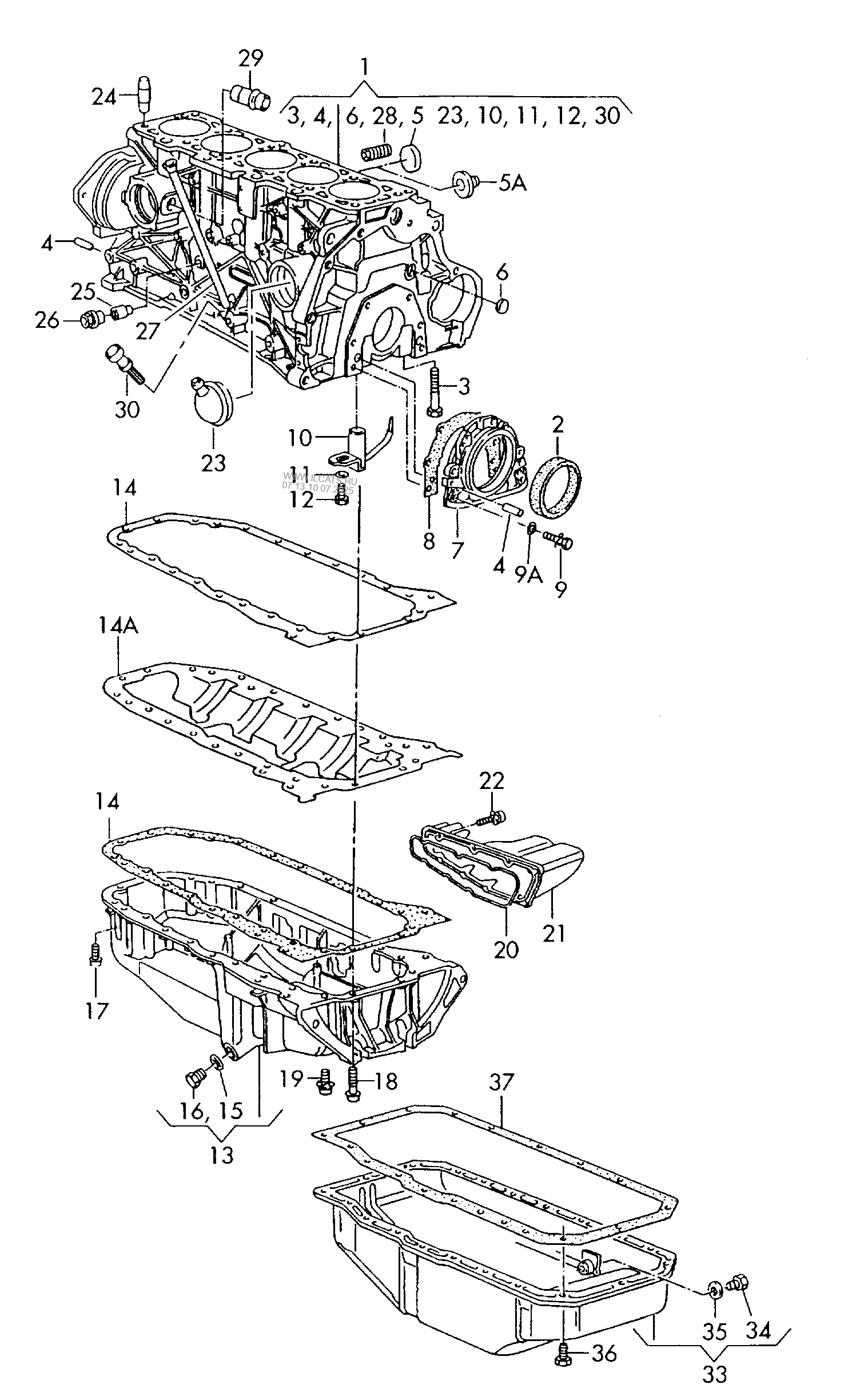 cylinder-block-with-pistons-oil-sump-audi-a6-s6-avant-qu