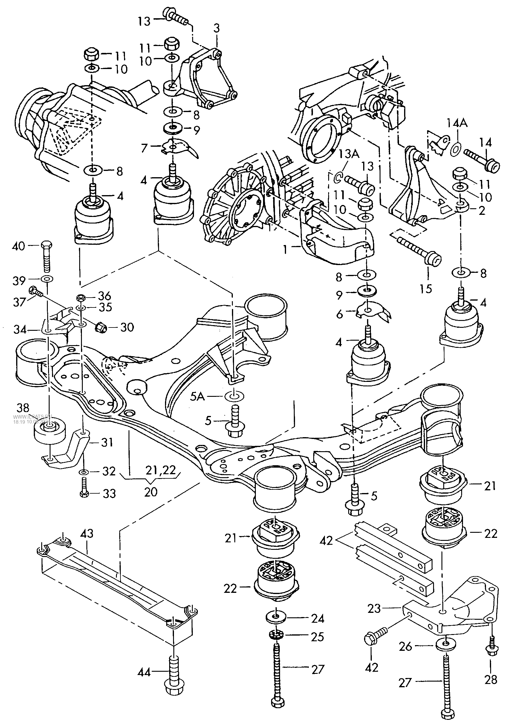 Fasteners For Manual Gearbox Audi A8 8616