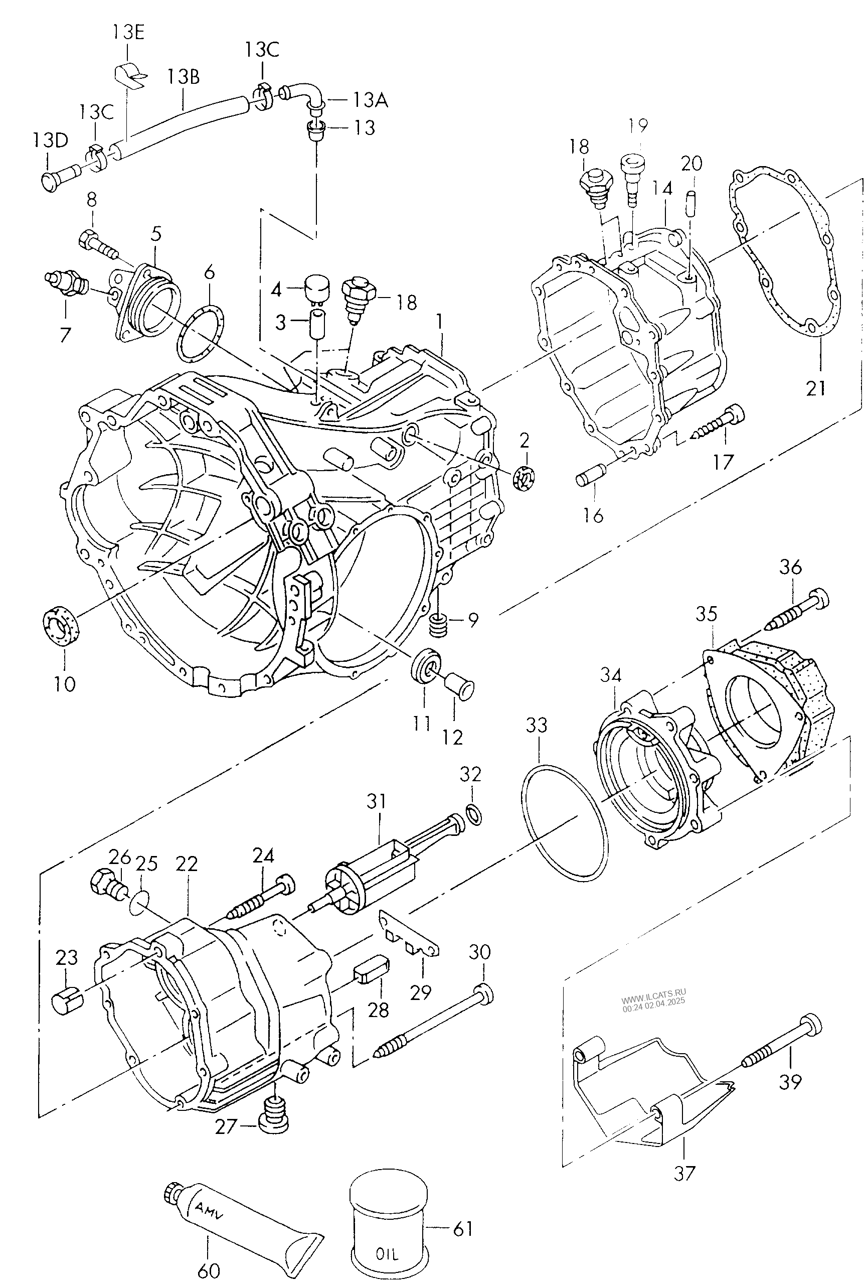 Gear Housing For 6 Speed Manual Gearbox Audi A6 S6 Avant Qu