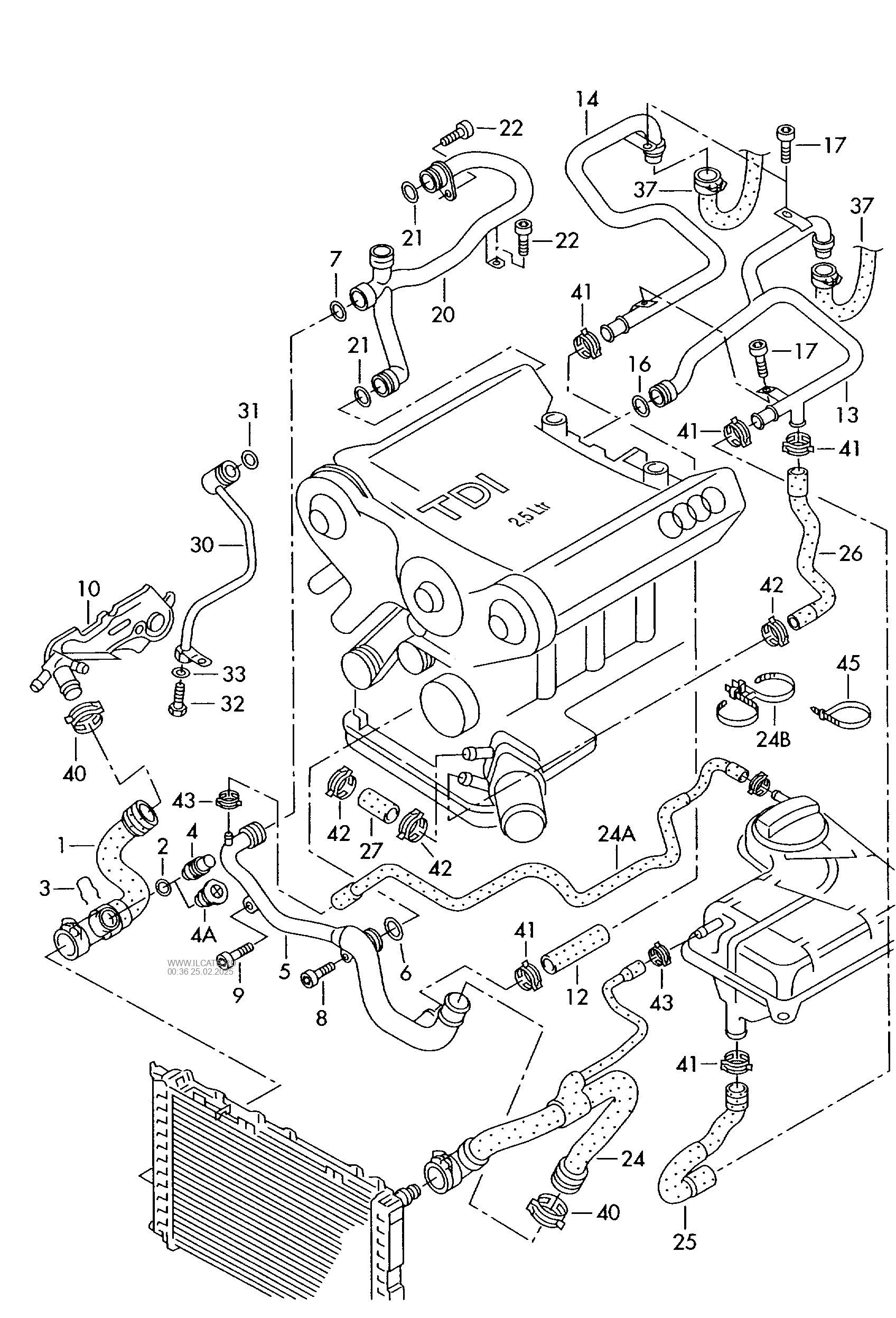 Coolant Cooling System Audi A6 S6 Avant Qu