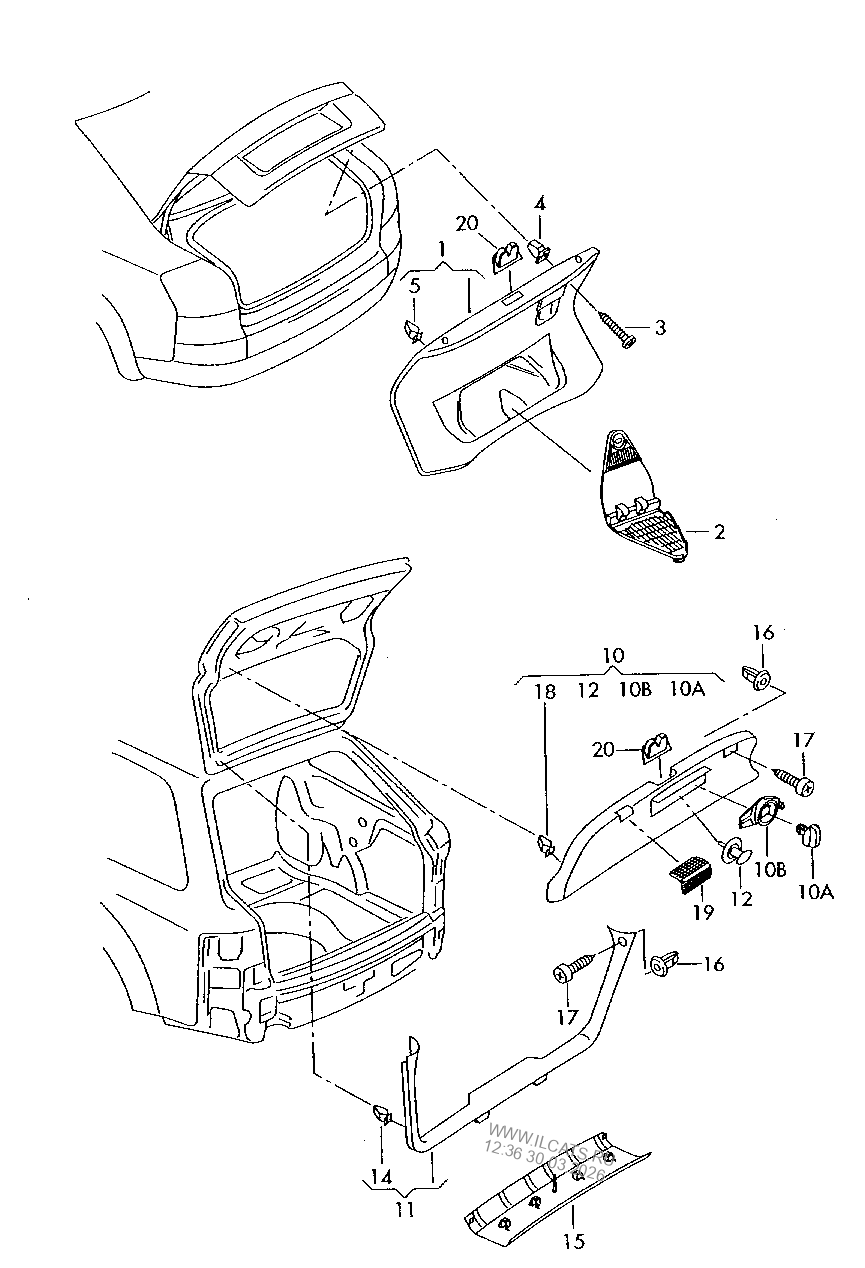 Вакуумная система. Эжекционный насос AUDI A4/S4/AVANT QU.