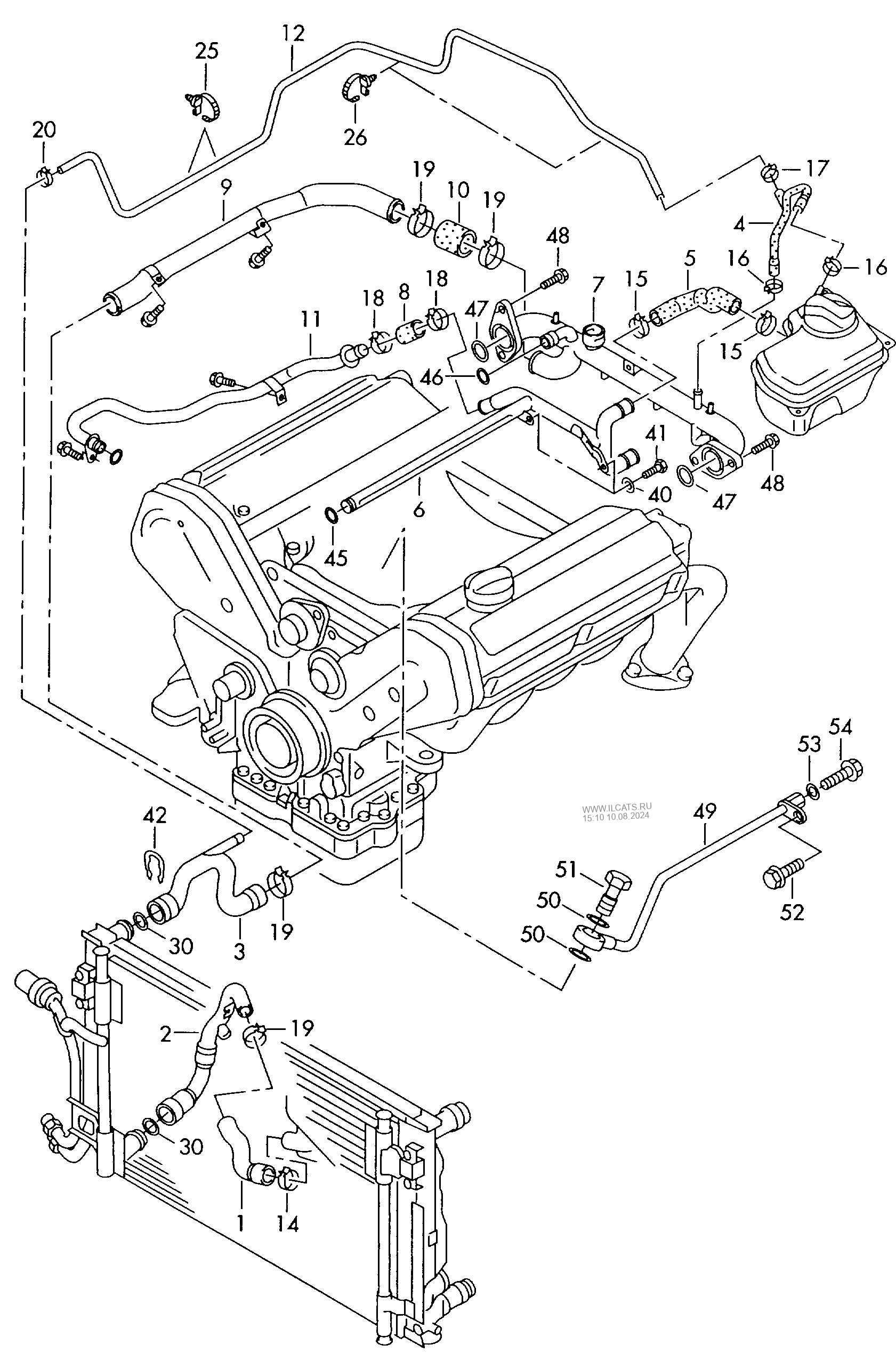 coolant cooling system AUDI A6/S6/AVANT QU.