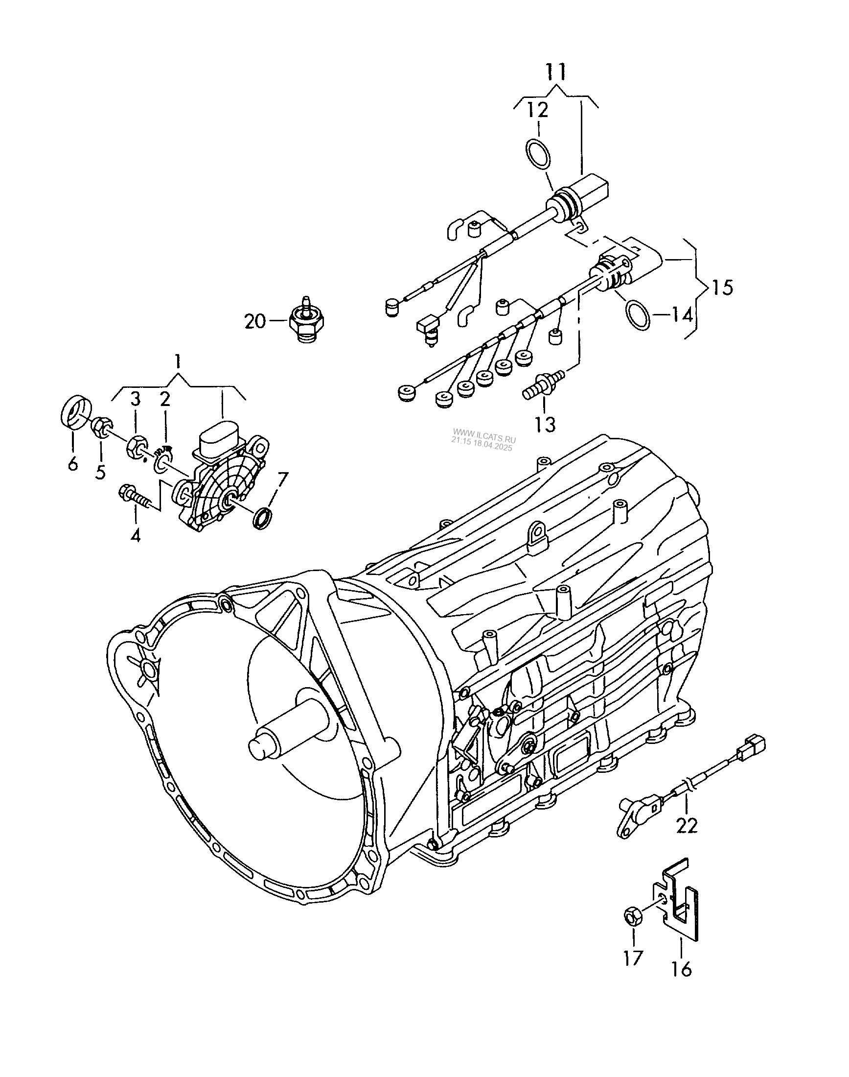 Switch And Sender On Gearbox For 6 Speed Automatic Gearbox Audi Q7