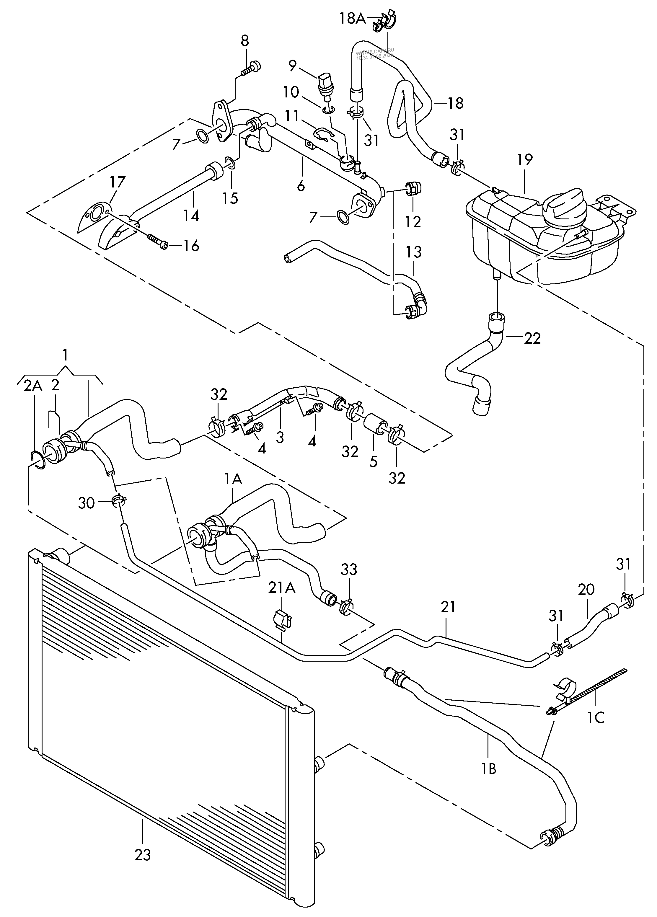 Coolant Cooling System Audi A8 S8 Quattro
