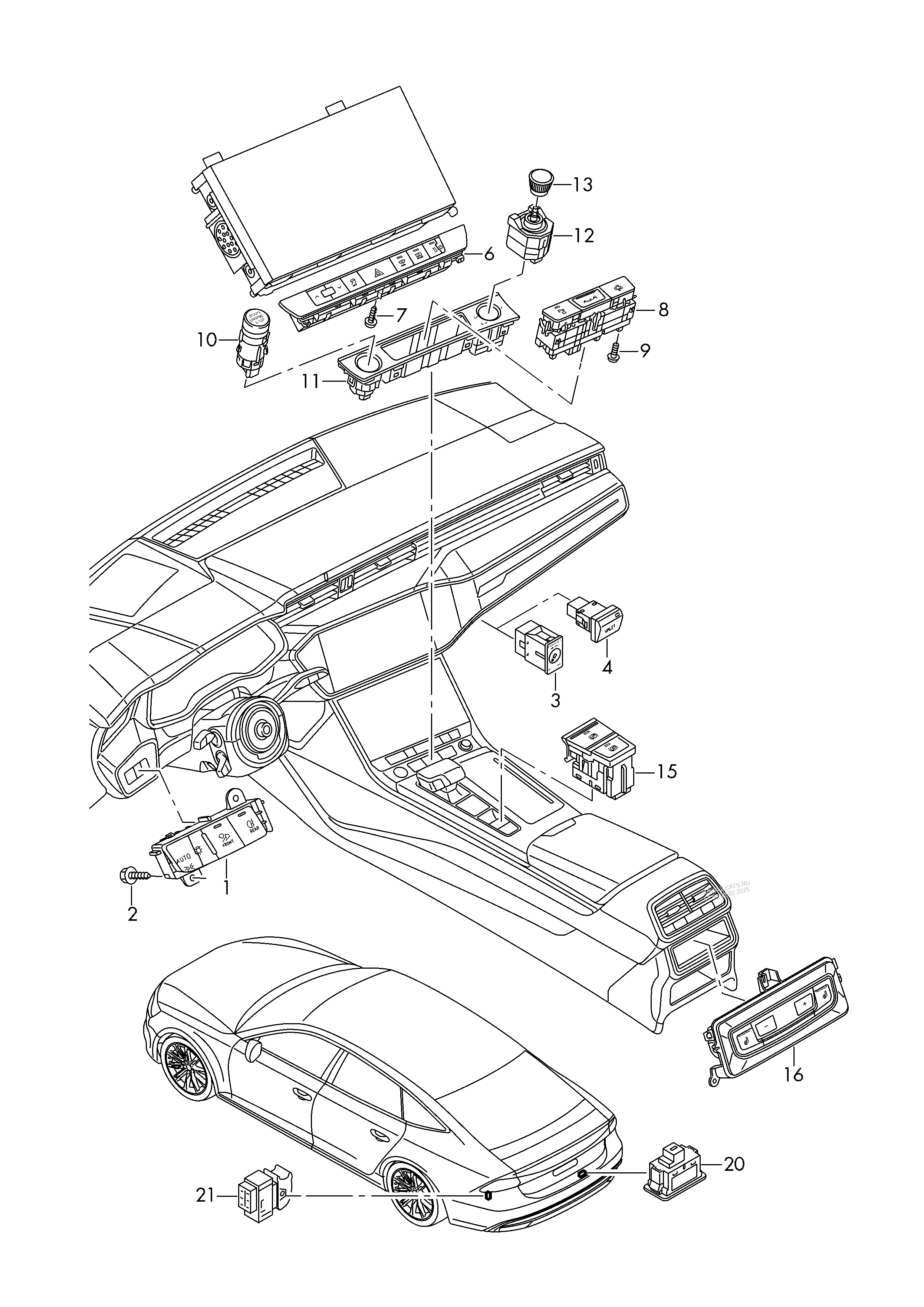 Switches In Dashboard Audi A6 S6 Avant Qu