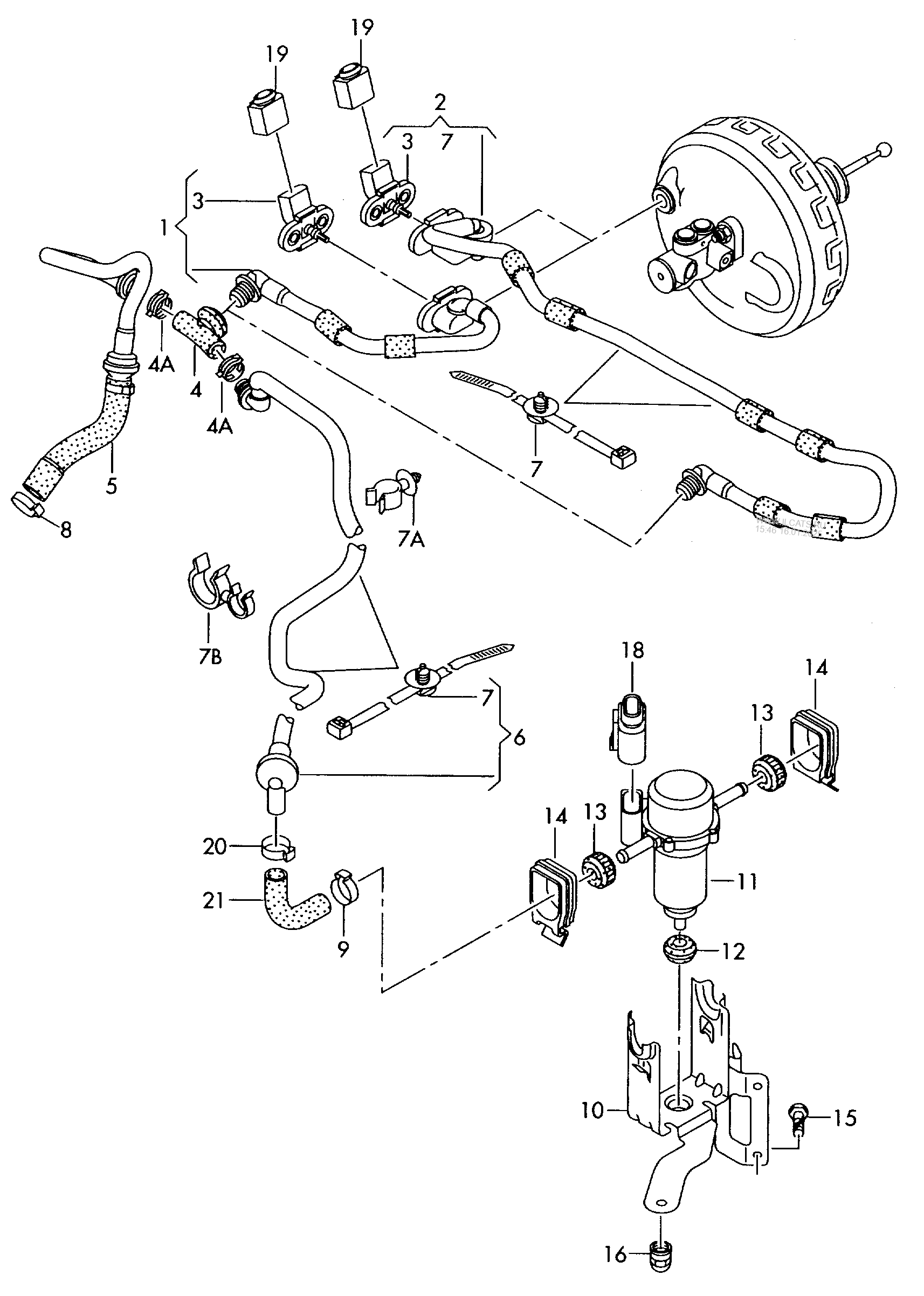 Шланги вакуумные ауди