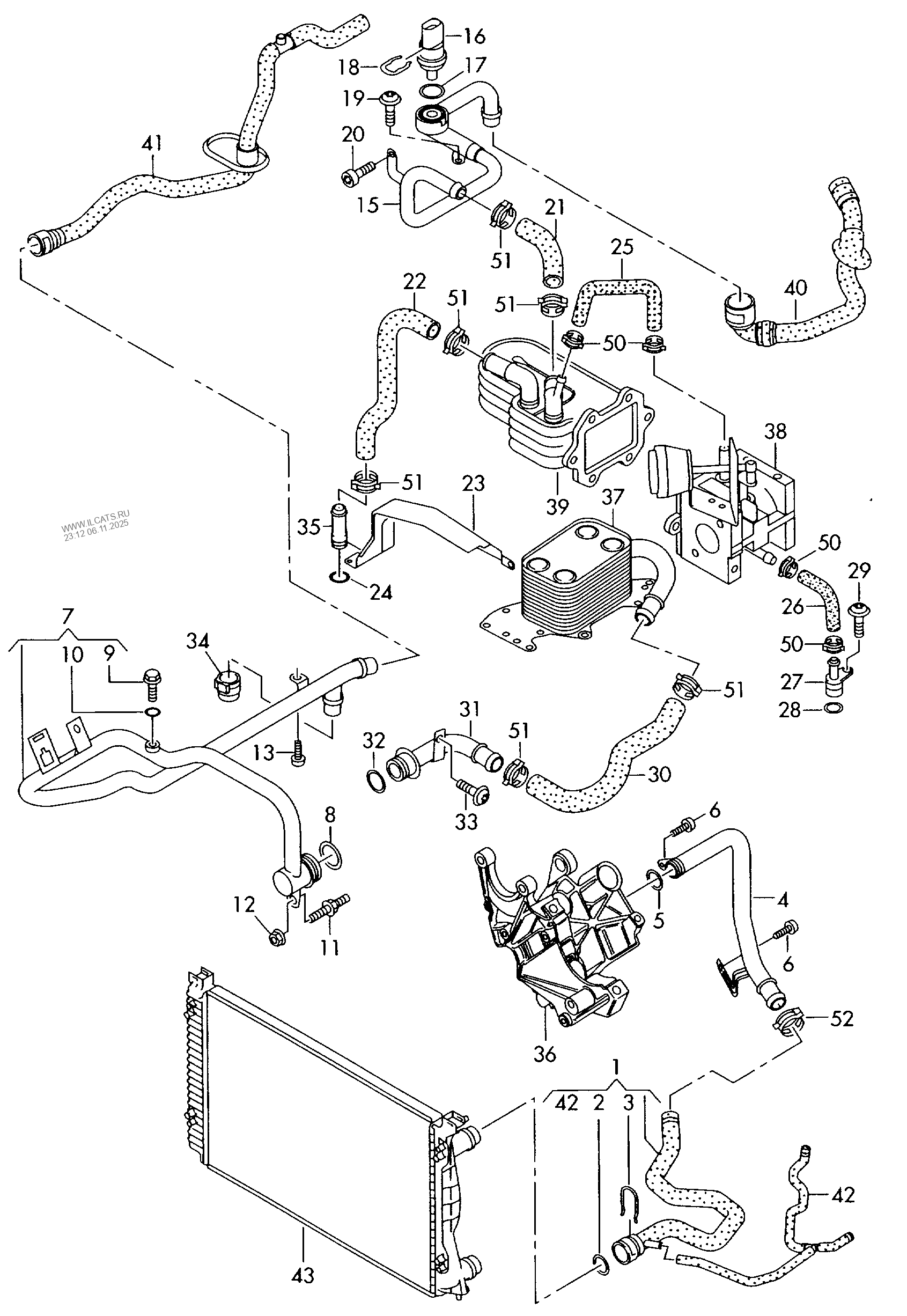 coolant cooling system AUDI A4/AVANT