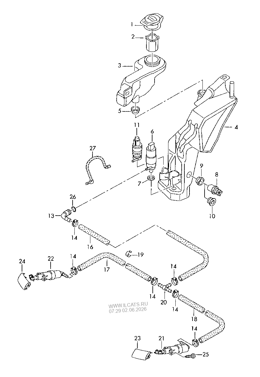 Rav4 омыватель фар