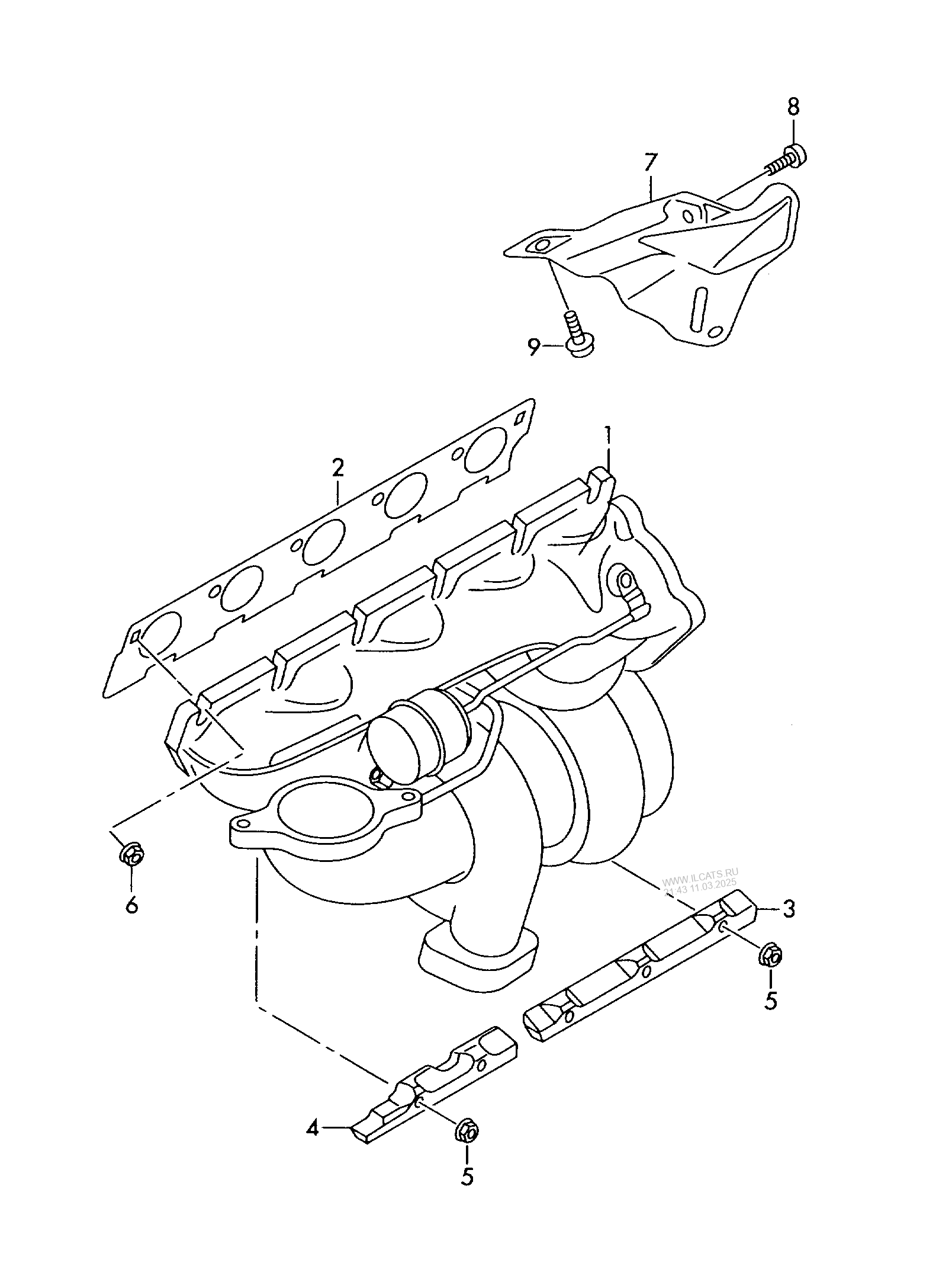 Exhaust Manifold With Turbocharger Audi Rs6 Rs6 Plus Avant Qu