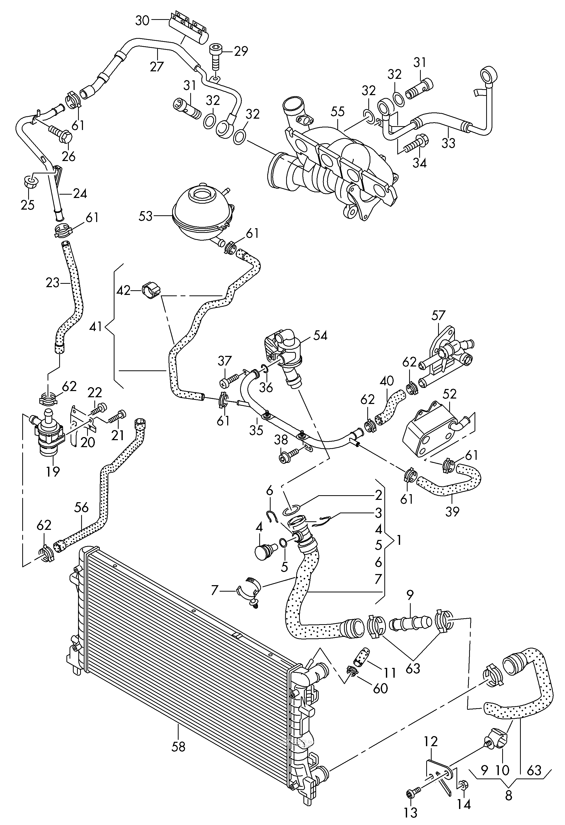 coolant cooling system AUDI A1