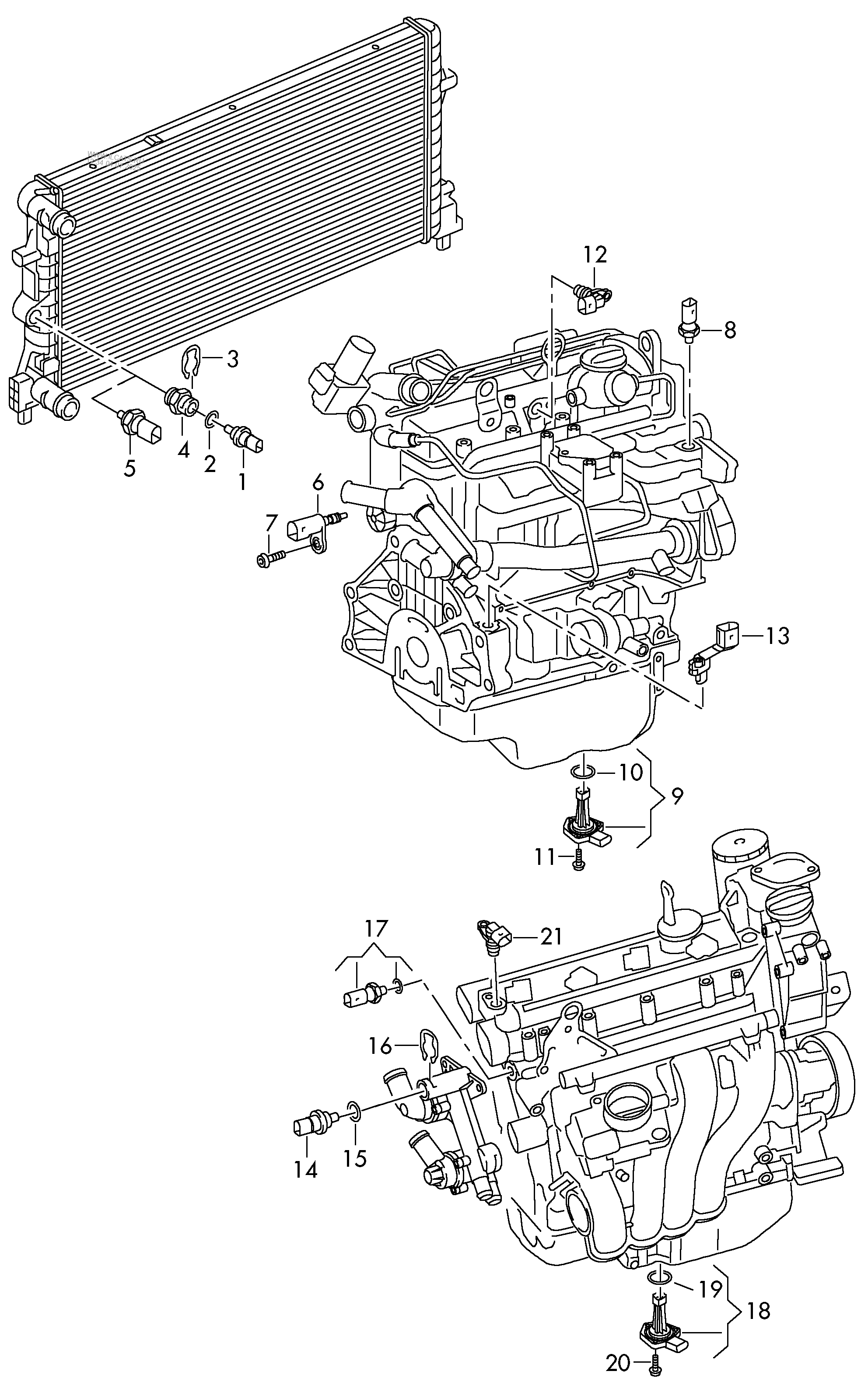 Datchik Temperatury Ozh Radiator Ohlazhdayushej Zhidkosti Audi A1