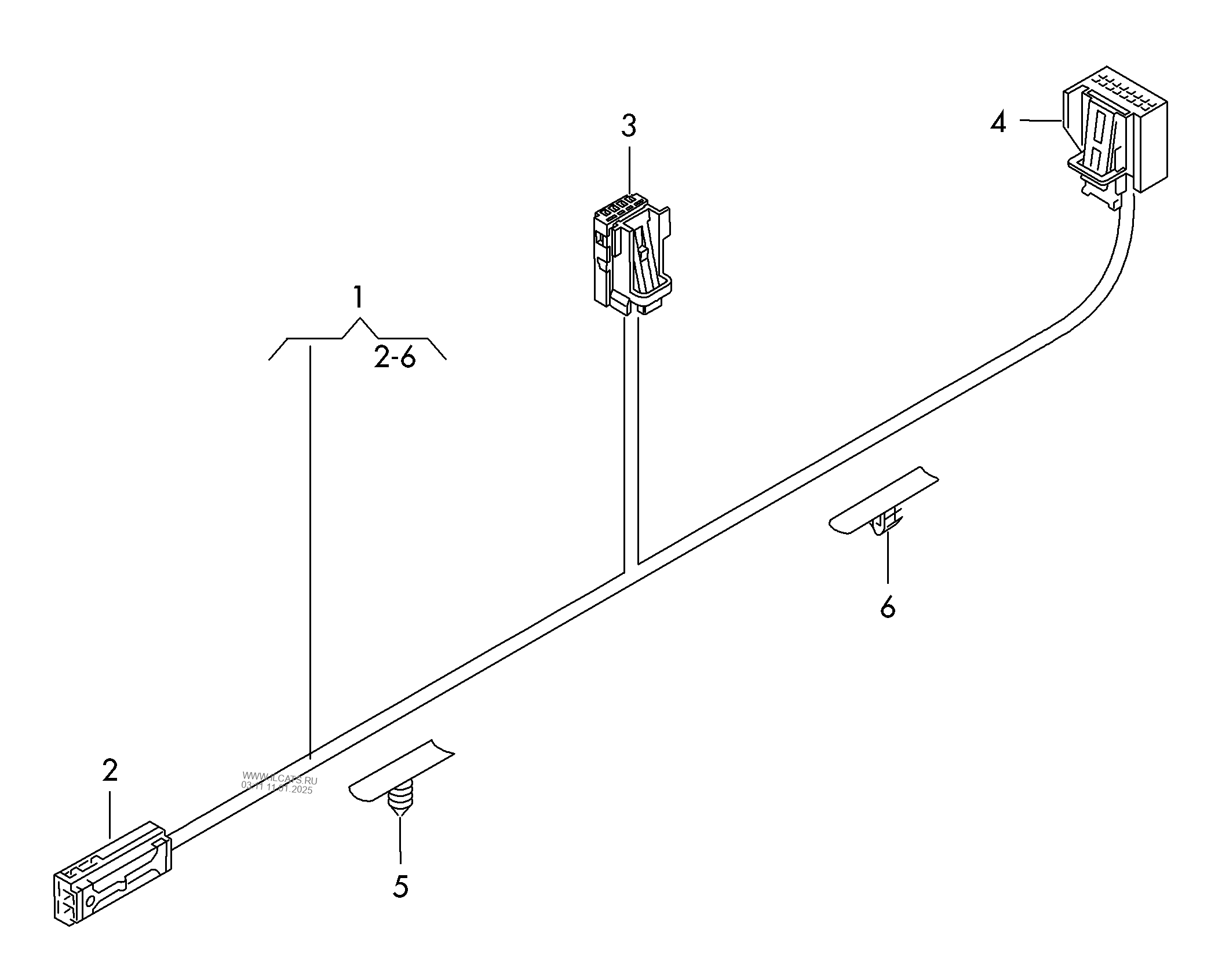 Жгут проводов для обшивки двери AUDI A1