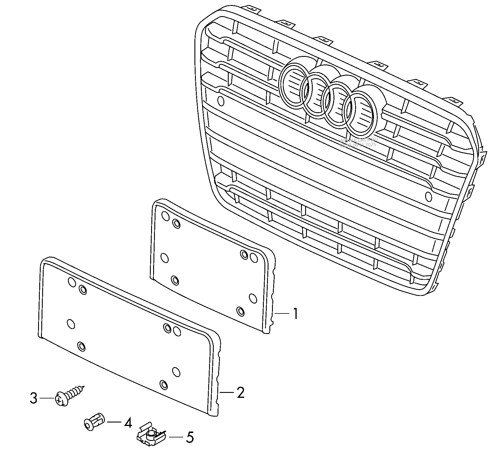 licence plate holder AUDI Q5