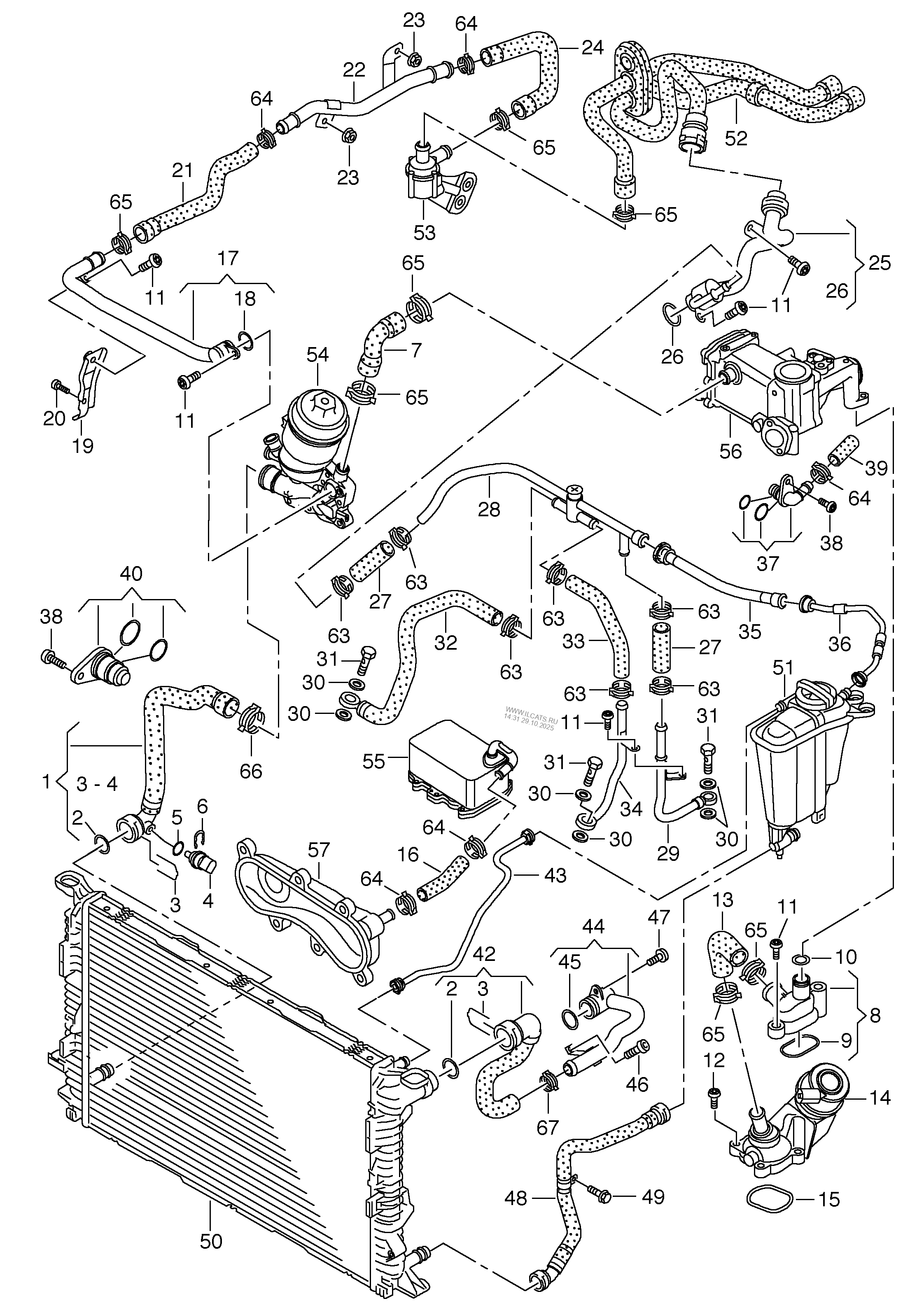coolant cooling system AUDI A4 ALLROAD QUATTRO