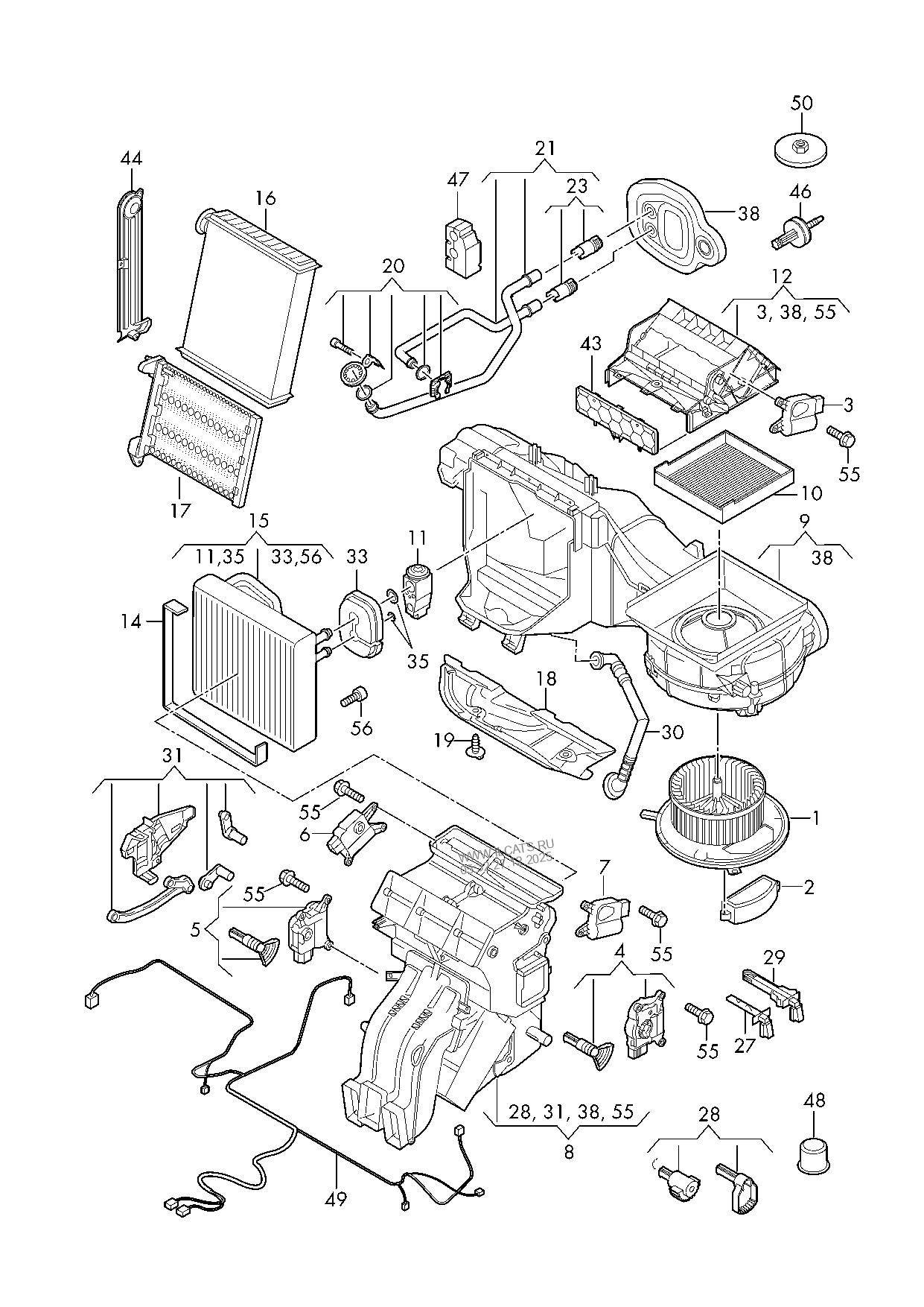 Кондиционер с электронной регулировкой AUDI Q2