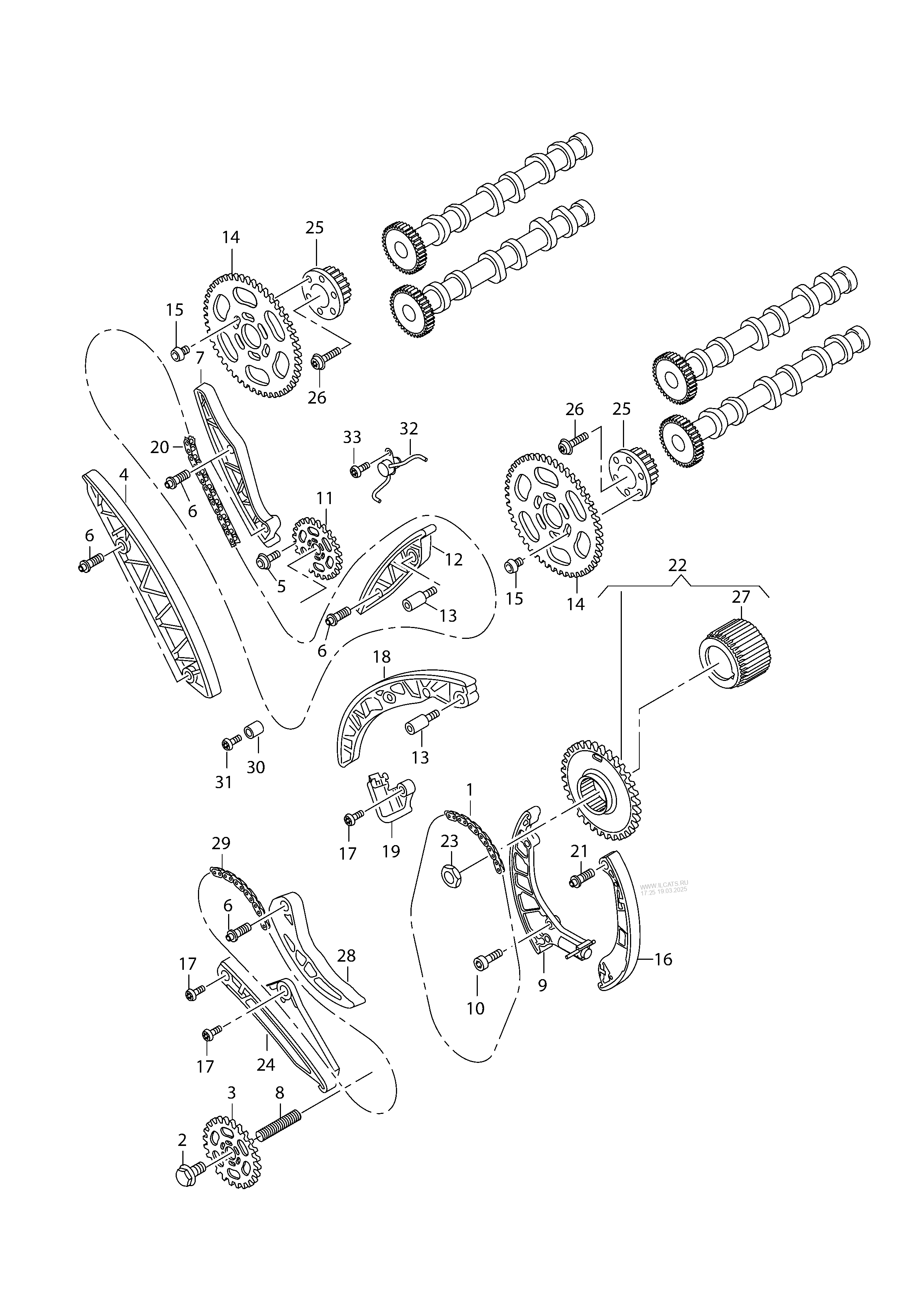 Timing Chain Slide Rail Audi Q7