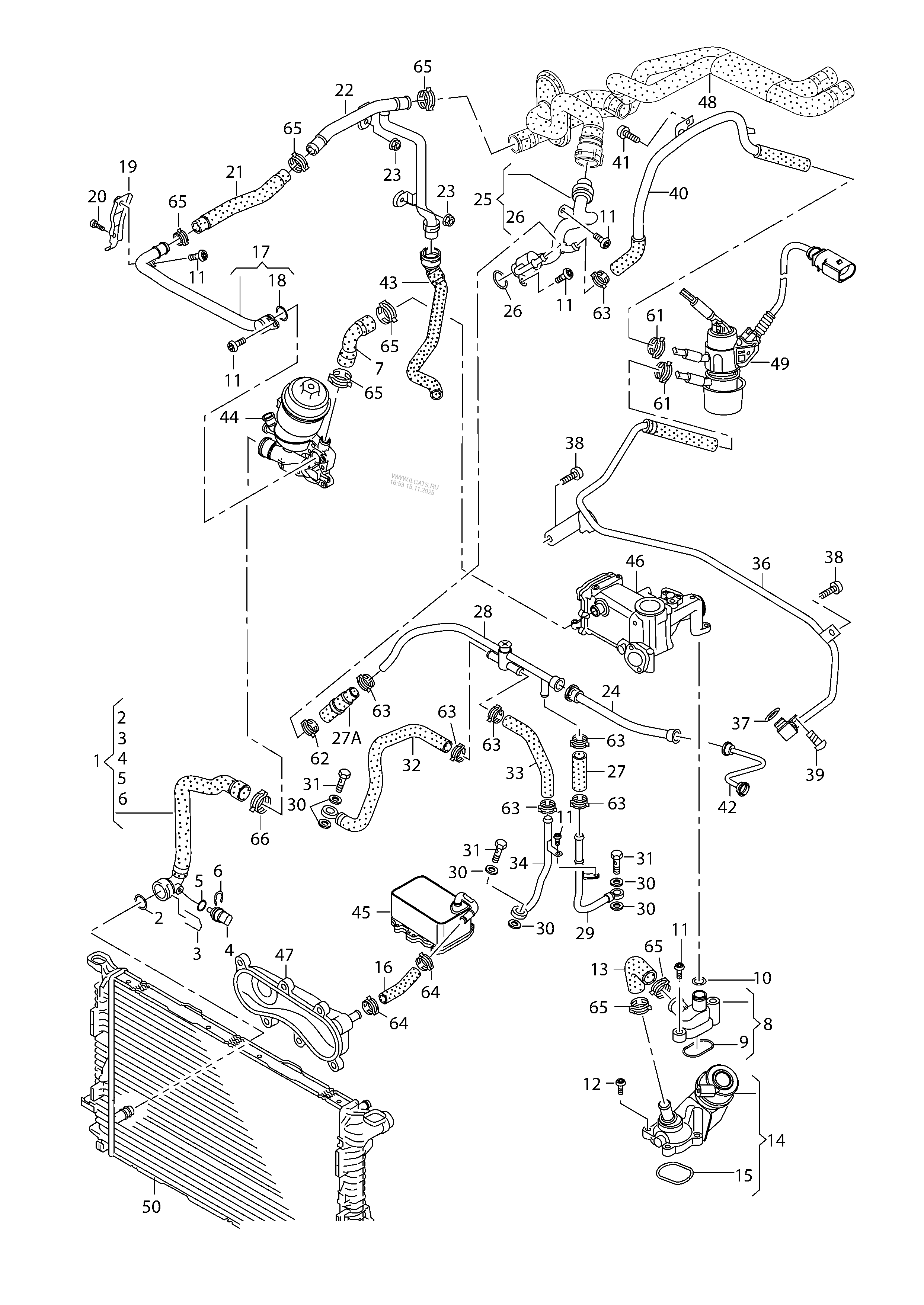 coolant cooling system AUDI A7 SPORTBACK