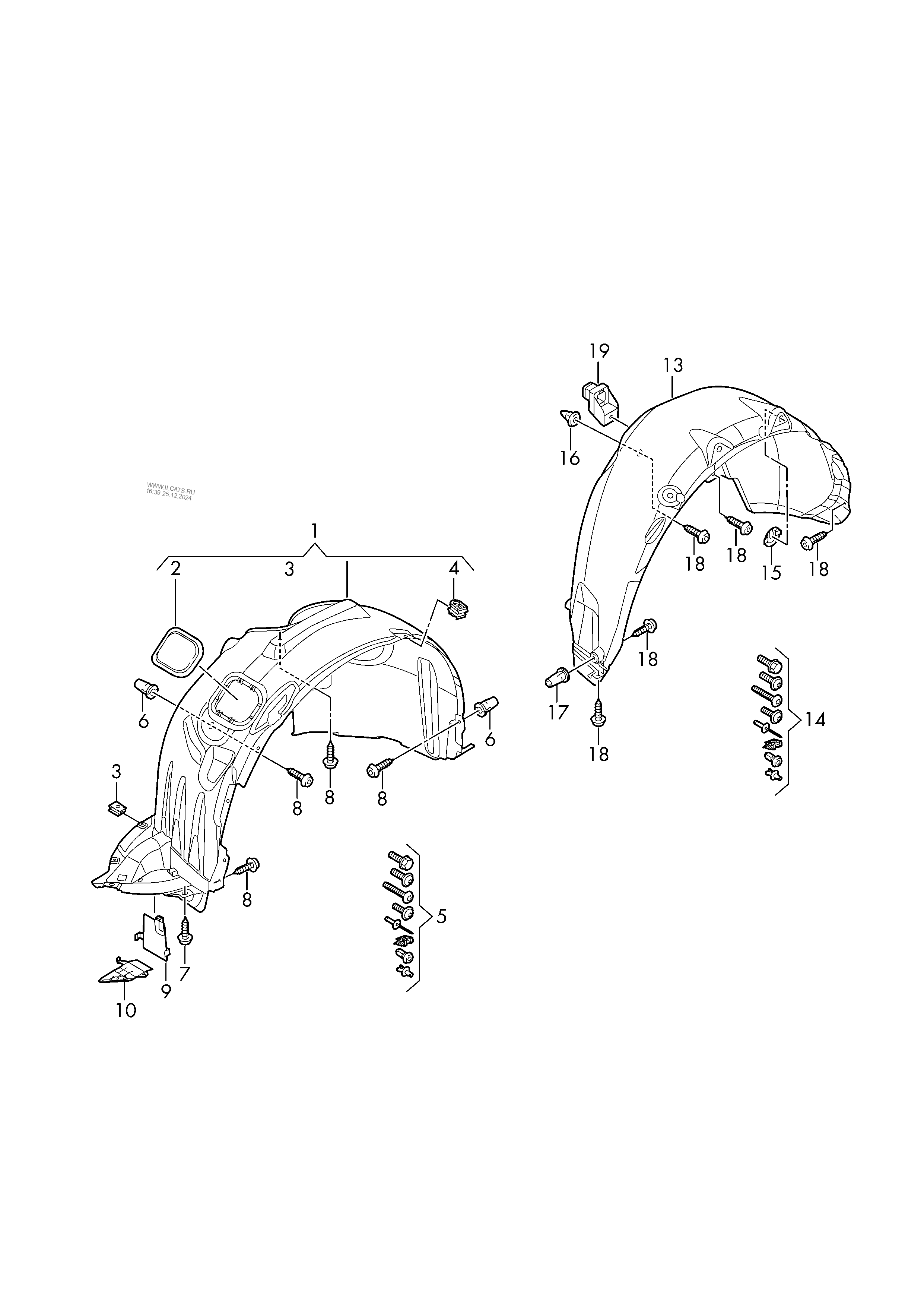 wheel housing liner AUDI Q2