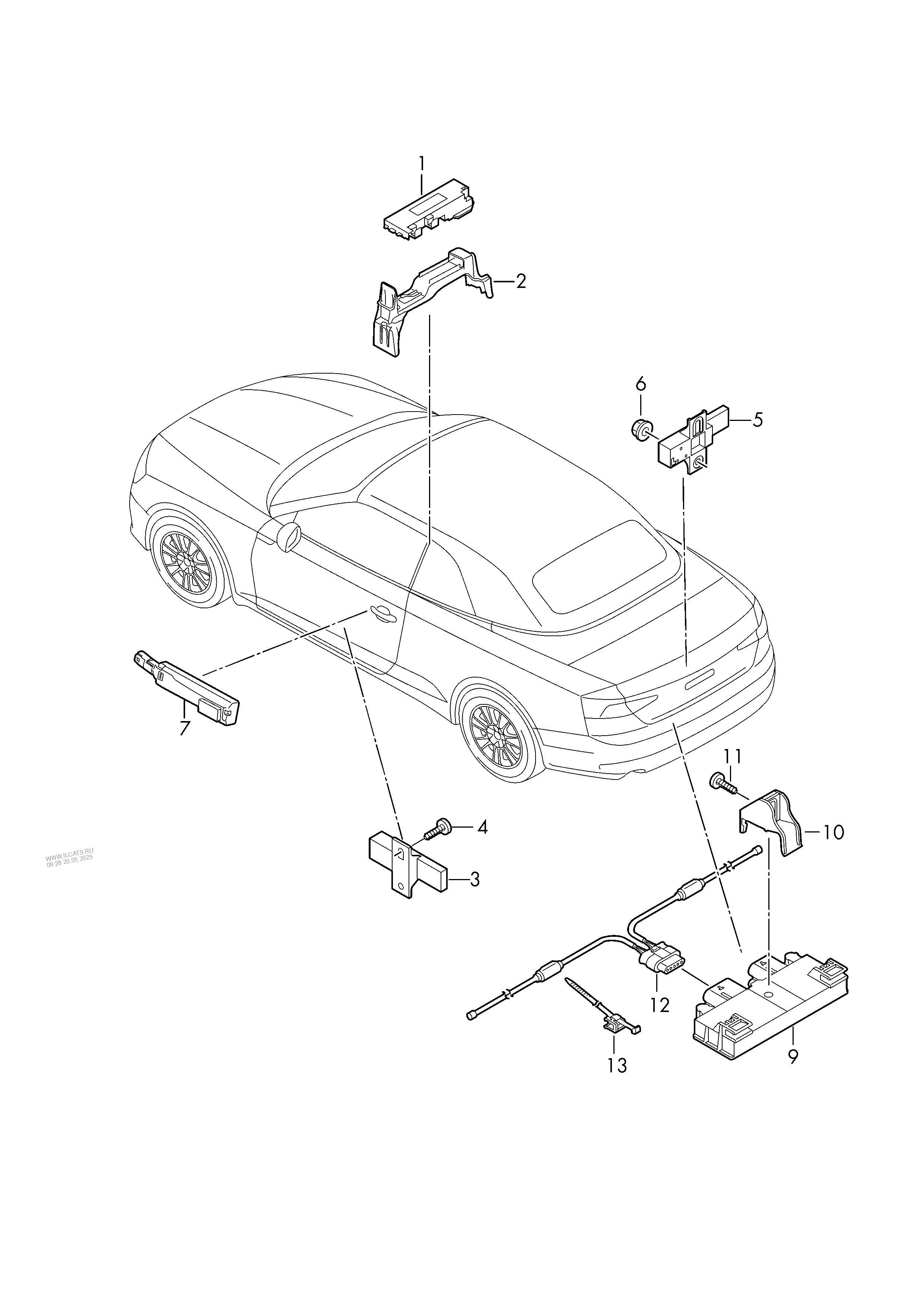 Antenna Sistemy Sankc Dostupa I Puska Dvigatelya Kessy Audi A5 S5 Cabriolet