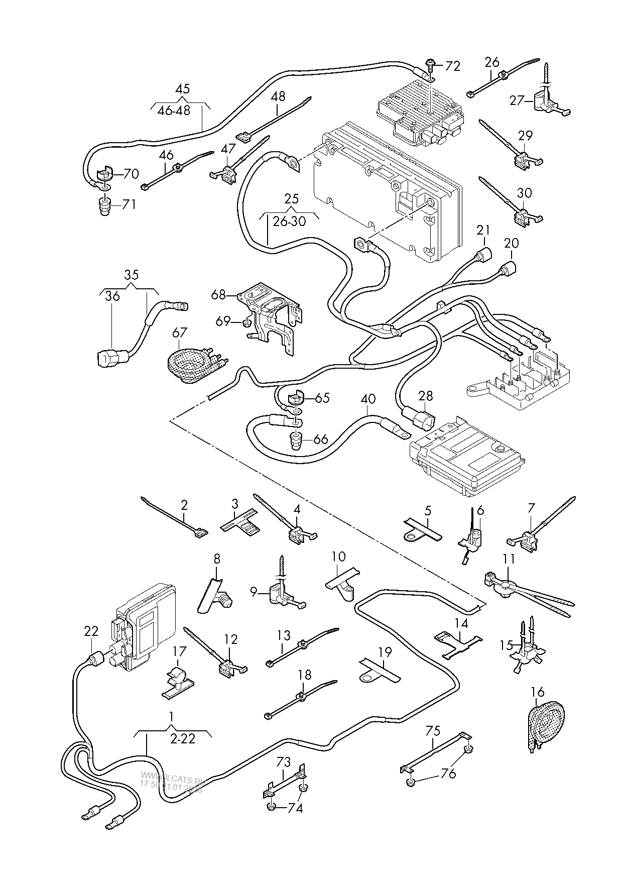 wiring set for battery +. D >> 16.01.2017 AUDI Q7