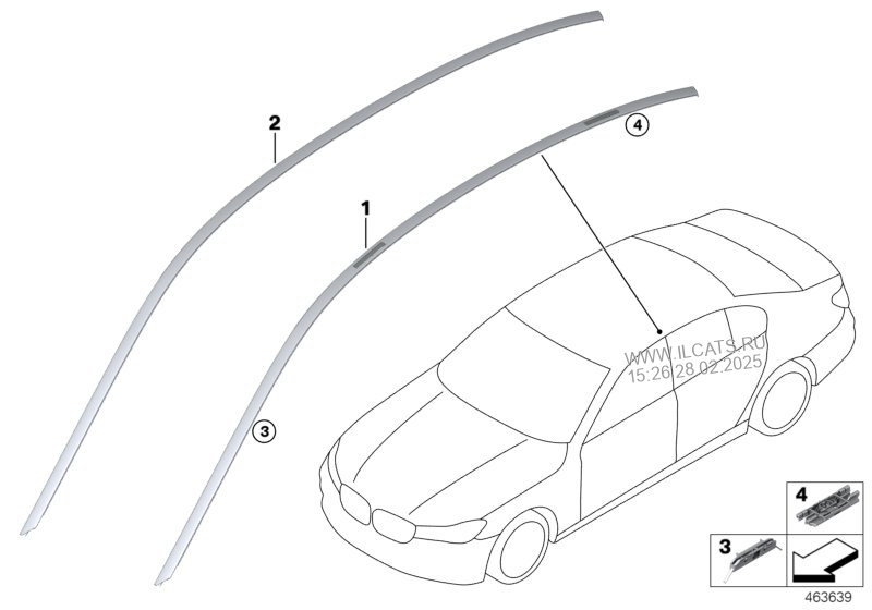 Dekorativnaya Planka Kryshi Leer Bmw 5 G30 Levyj Rul Transmissiya Neutral Katalizator Kat