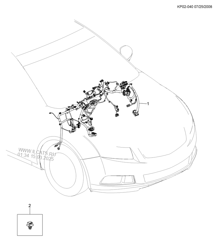 Power Outside Mirror (OSRV) and Folding Mirror Circuit (Chevrolet Captiva 1 2006