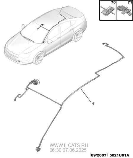 Central Roof Harness Citroen C5 X7 4 Door Saloon 2 0 I 16v 143