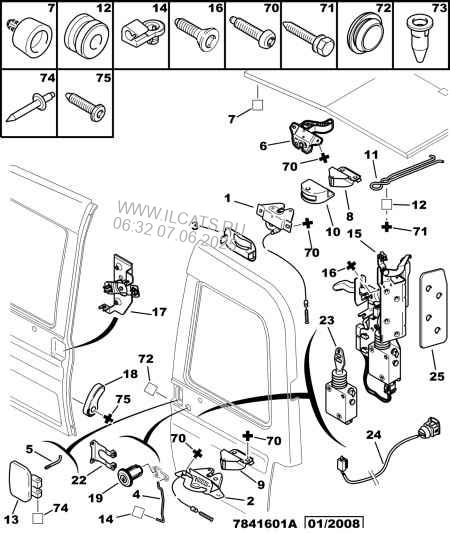 Rear Hinged Door Lock Citroen Berlingo Short Van 475 1 1 I