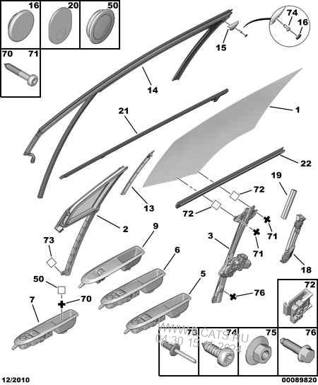 Front Hinged Side Door Glass Citroen C4 B7 M1 N1 Mixed Body Types 2 0 Hdi Dwcted4 Dtr