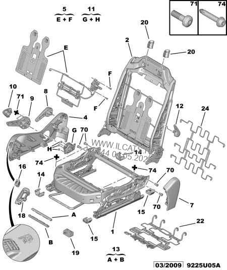 Front Seat Frame Seat Slide Housing Citroen C5 X7 4 Door Saloon 1 6 Hdi 110 Particle Emission Filter Dv6ted4