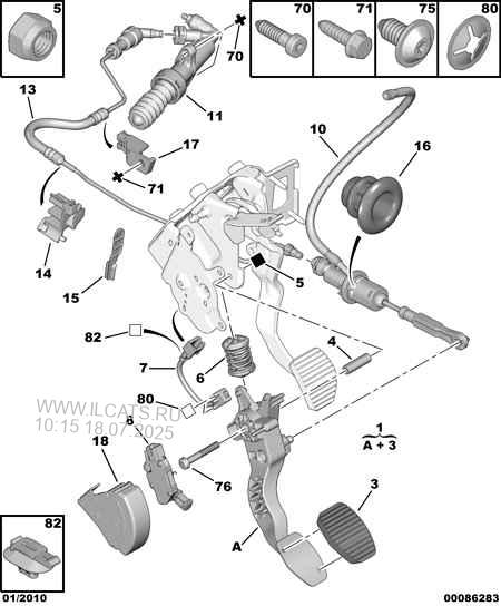 Clutch Control Master Cylinder Citroen C4 Picasso 5 Door Estate 1 8 I 16v 125