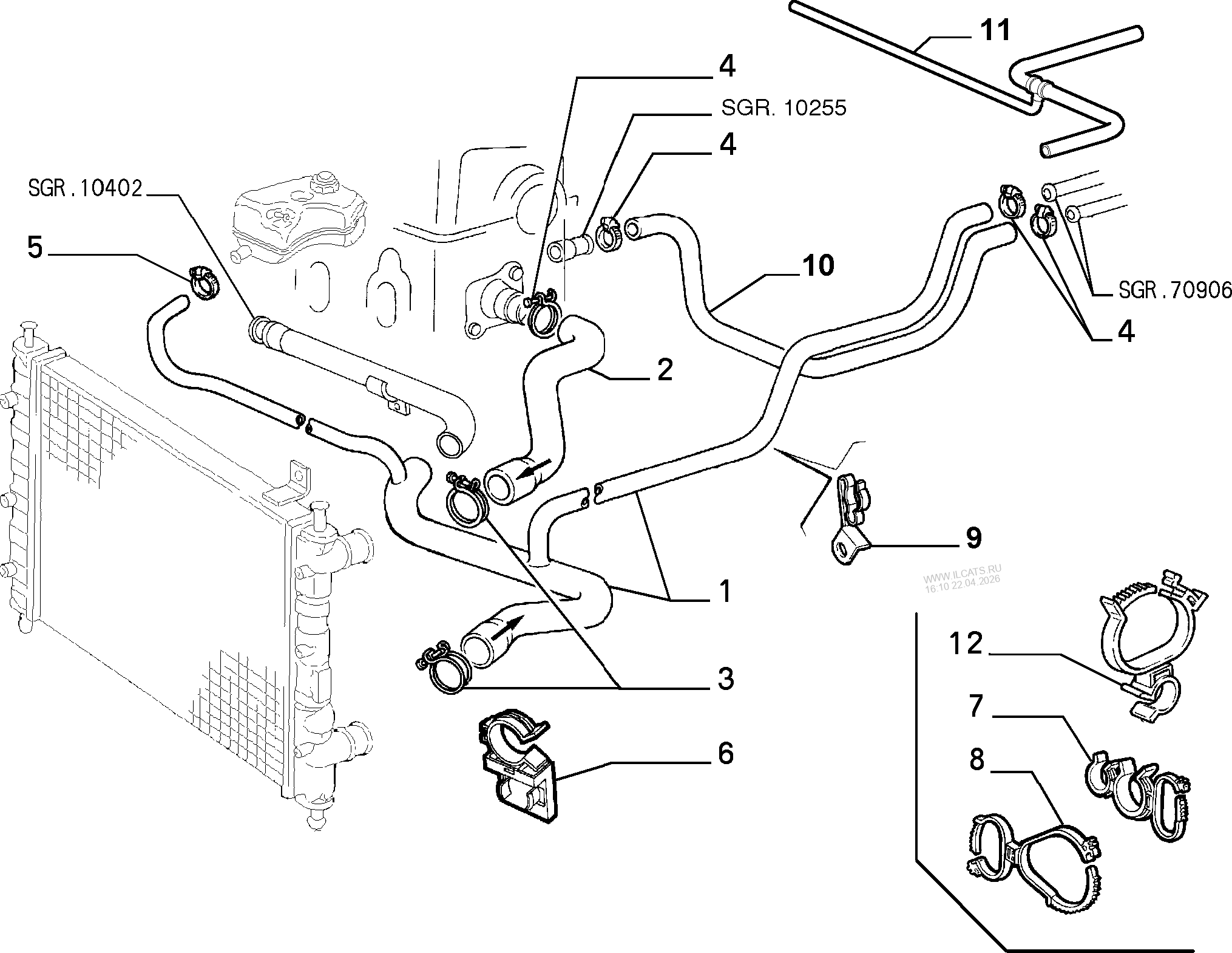 Патрубок обратки системы охлаждения фиат альбеа - 81 фото