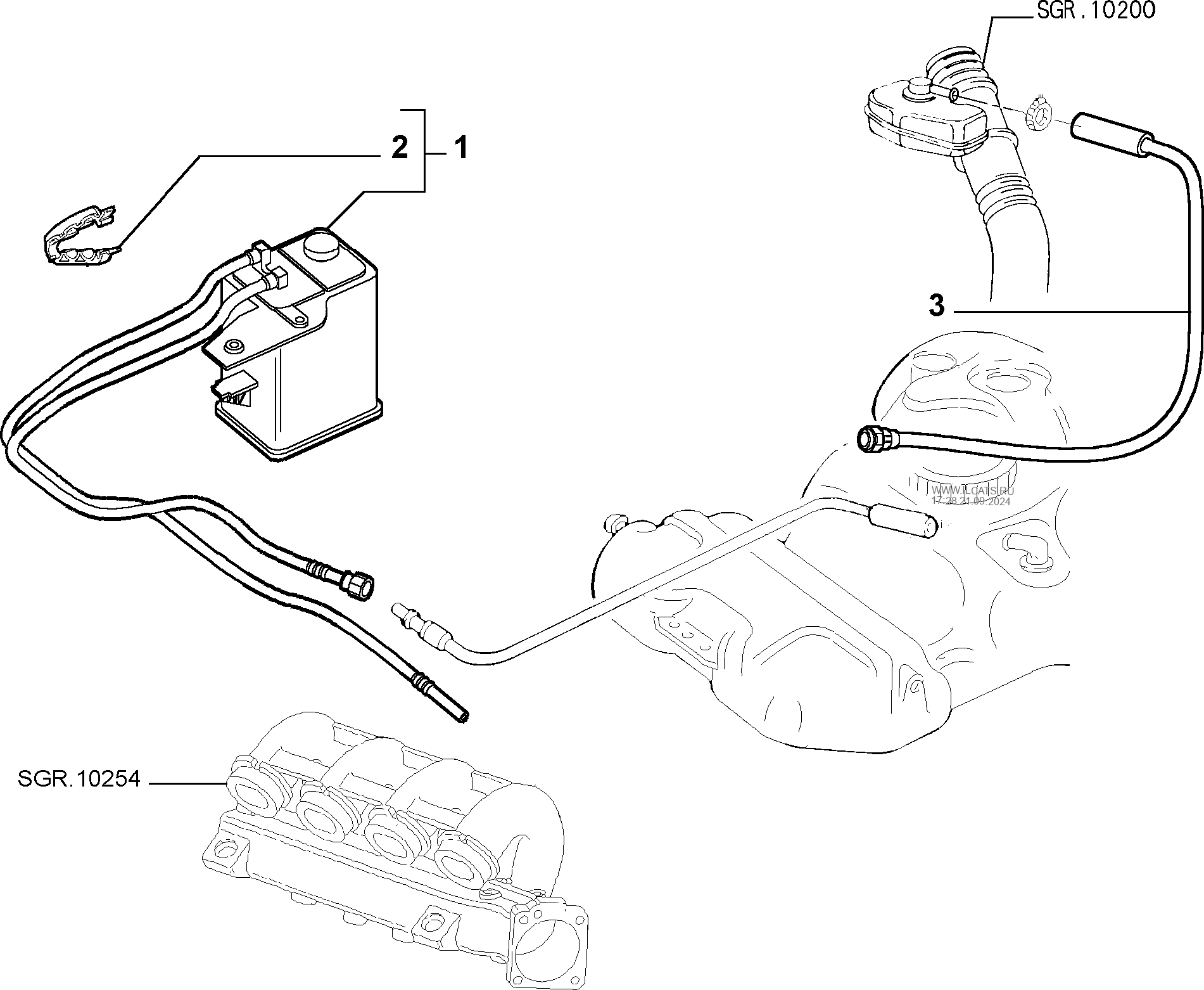 Use levitator to connect fuel tank pipelines. Топливная система Fiat Marea.