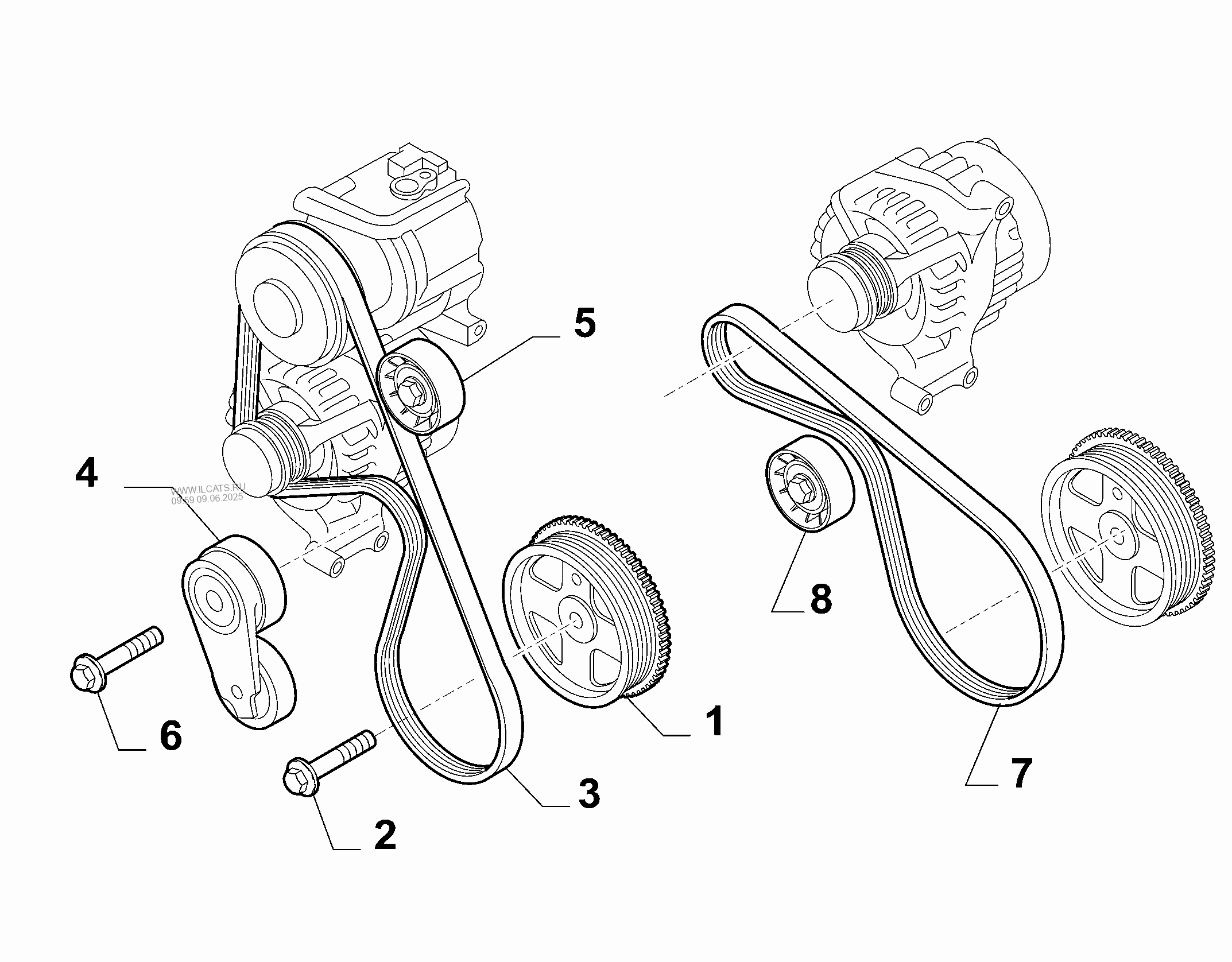 Снятие генератора fiat 500