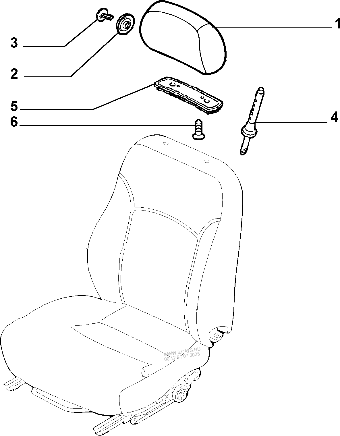 Как снять сиденье фиат дукато FRONT SEAT ADJUSTMENT DEVICES dėl Fiat BRAVO NUOVA BRAVO MY 2010 (2010 2014)