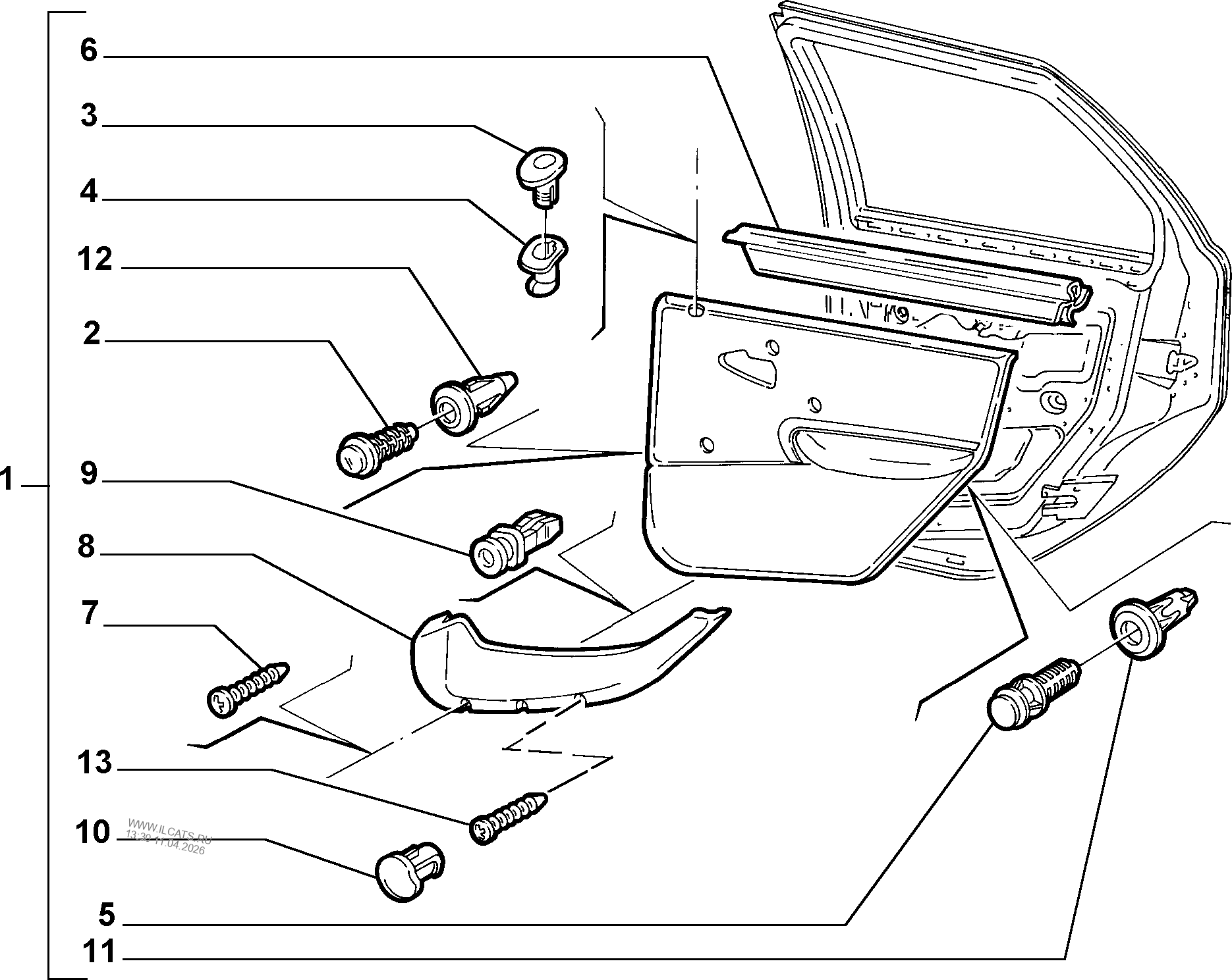 Схема задних дверей фиат дукато - фото
