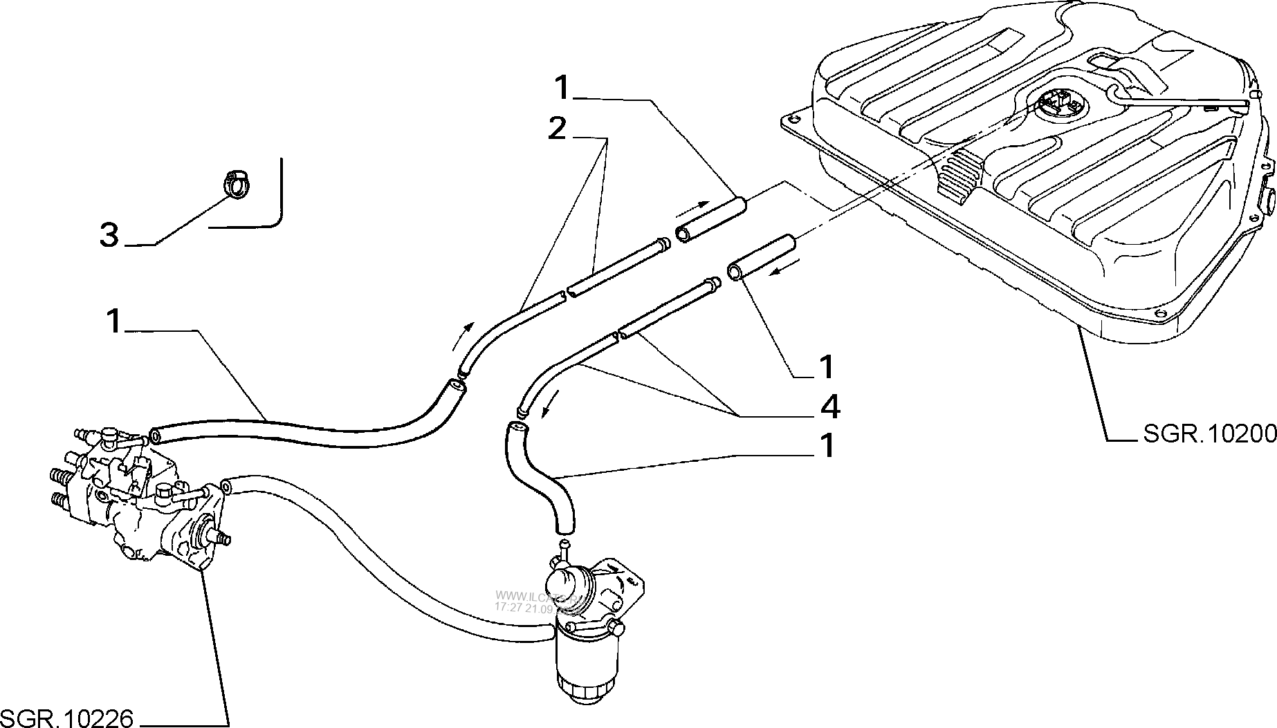 Use levitator to connect fuel tank pipelines. Fuel tank pipe.