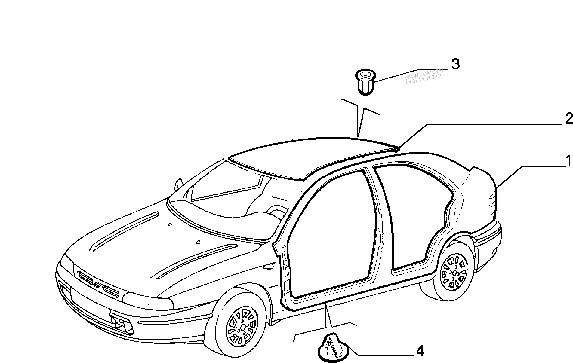 4. Сзади. Каталог запчастей фиат альбеа 1. 4. 4 каталог запчастей воздуховод.