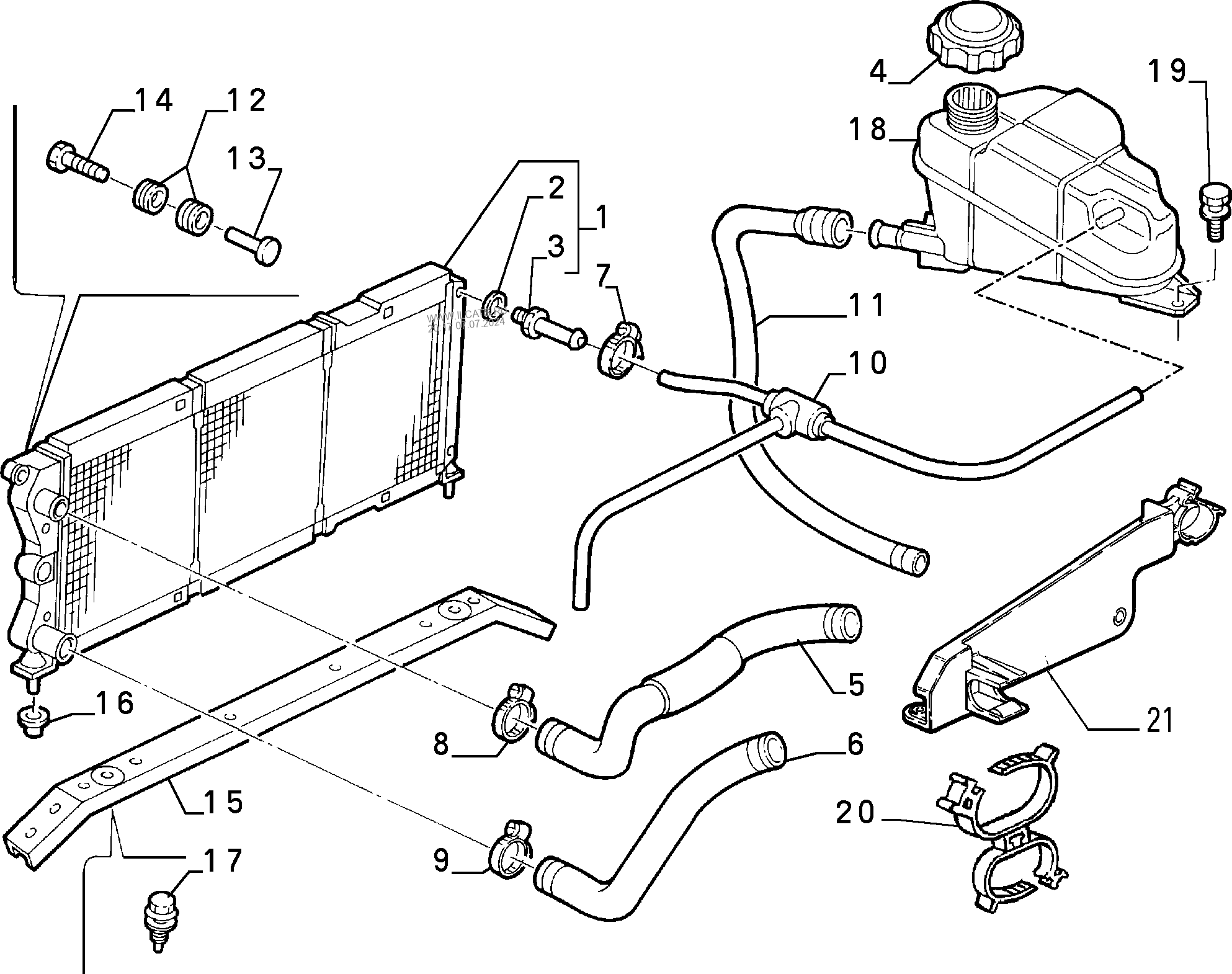 Патрубок обратки системы охлаждения фиат альбеа