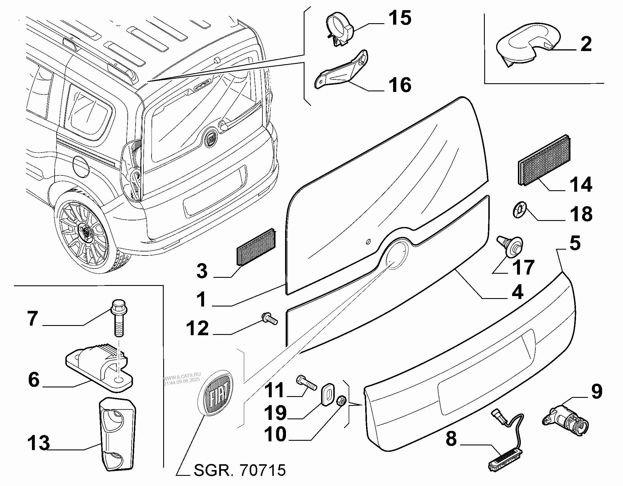 Дверная карта фиат добло