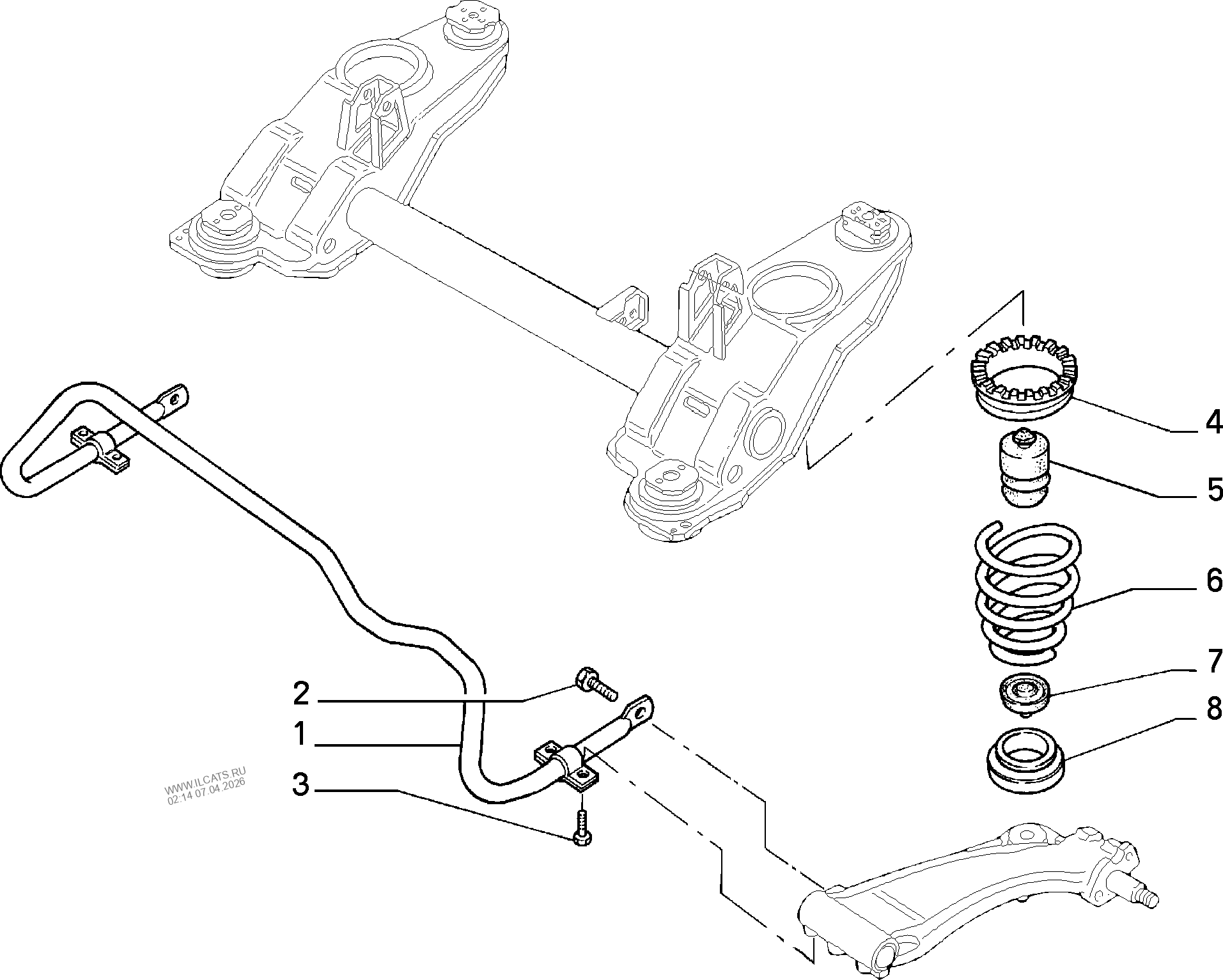 Замена задних втулок стабилизатора фиат добло - 83 фото