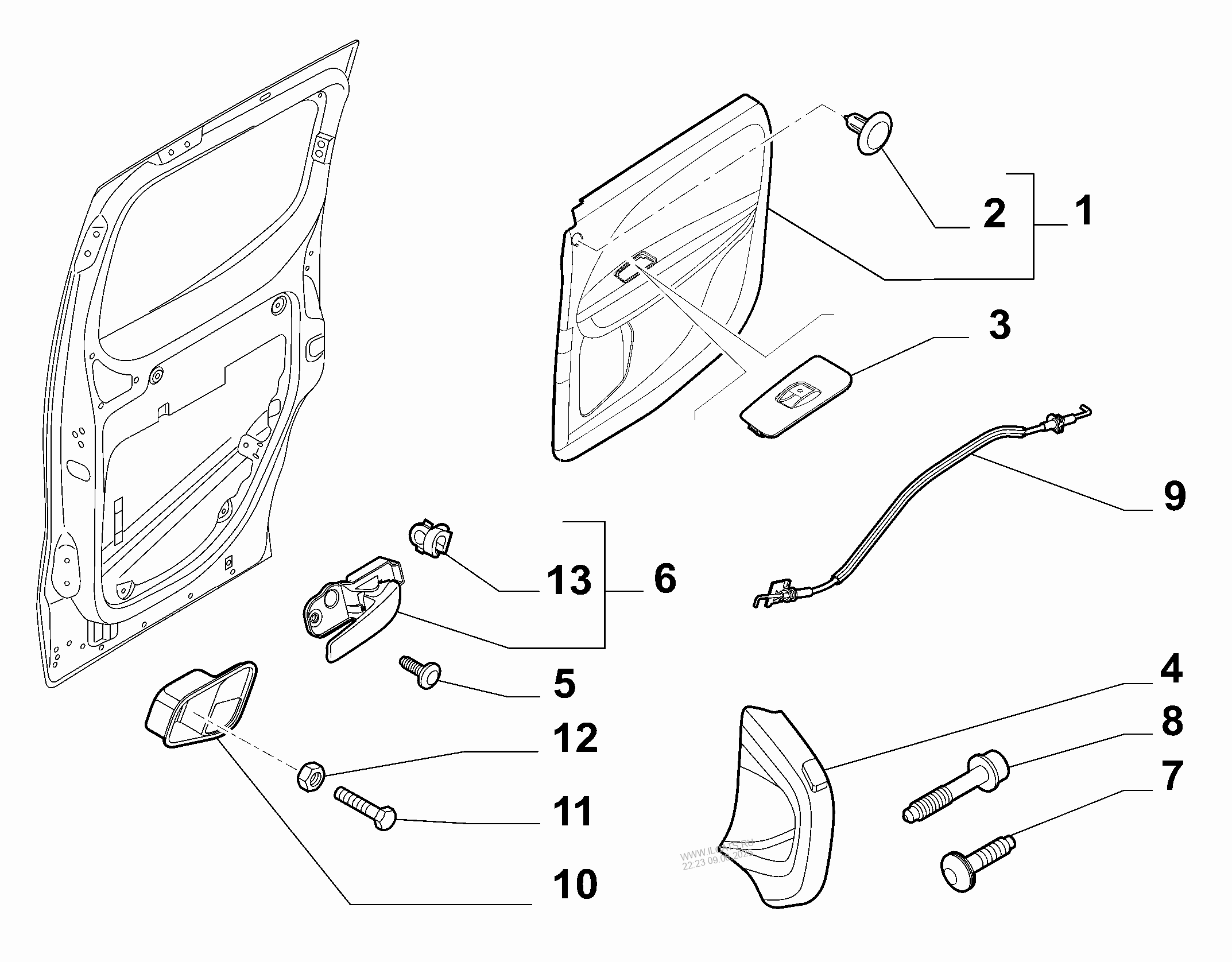 Дверная карта фиат добло